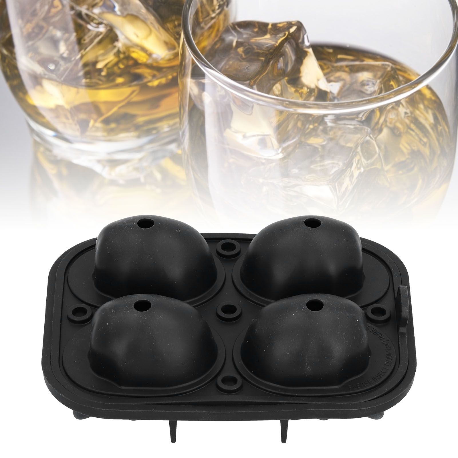4 Hole Silicone Ice Cubes Maker Tray Silicone Ice Ball Making Mold Kichen view 12