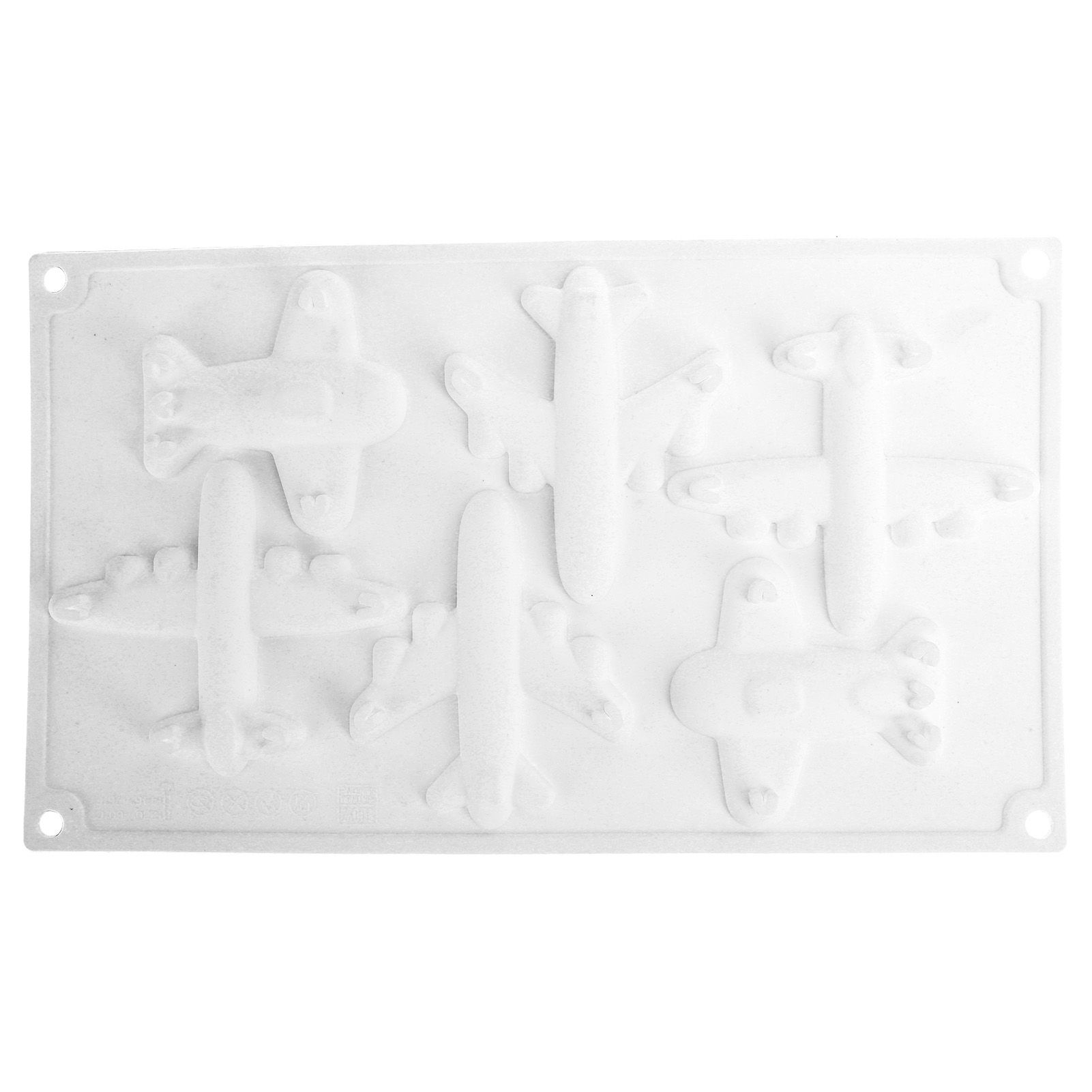 6 Grid Airplane Shape Mold Silicone Baking Chocolate Cake Decoration Mold for view 4
