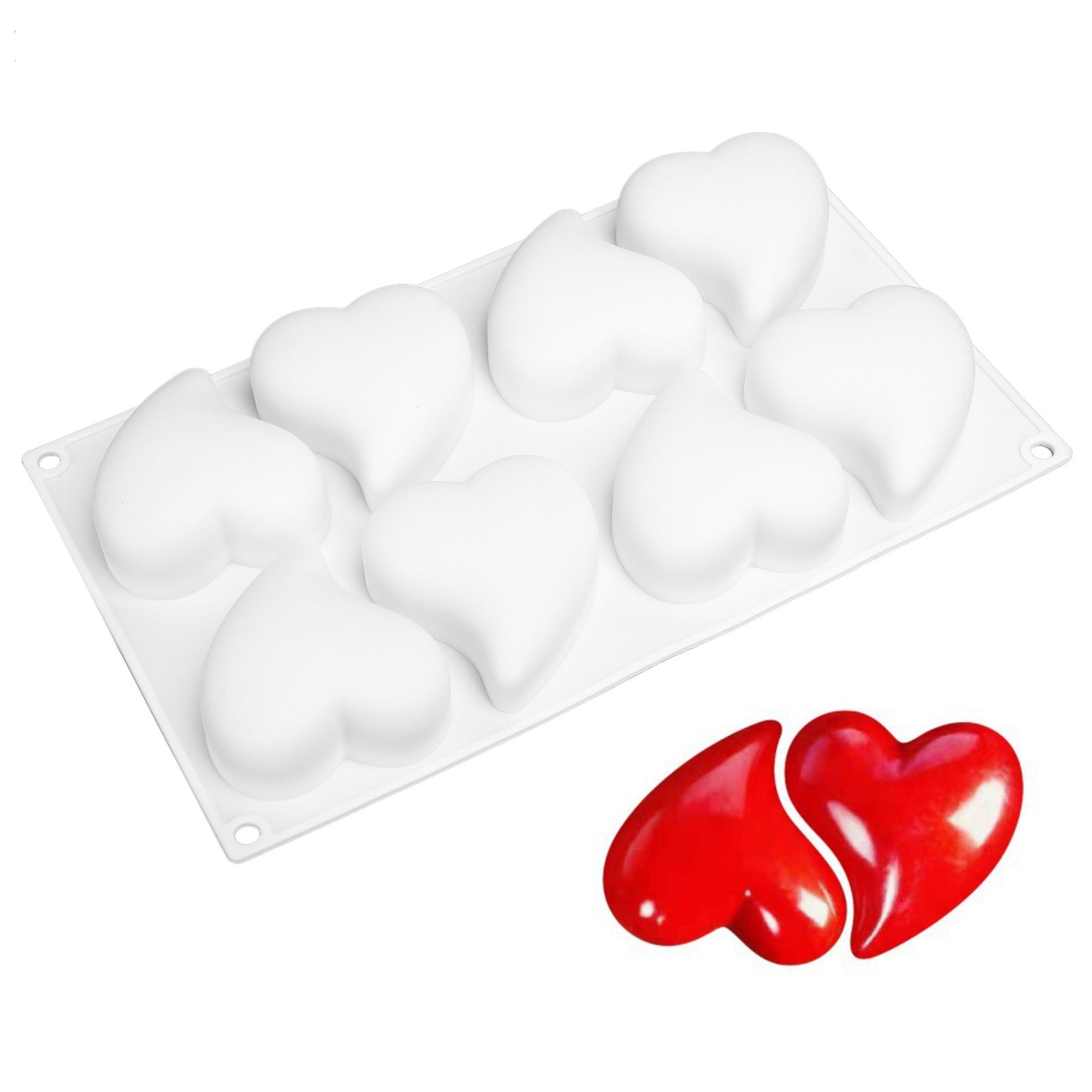 8 Grid Mold Heart Shape Silicone Cake Mousse Mold for Baking Dessert Kitchen Home view 11