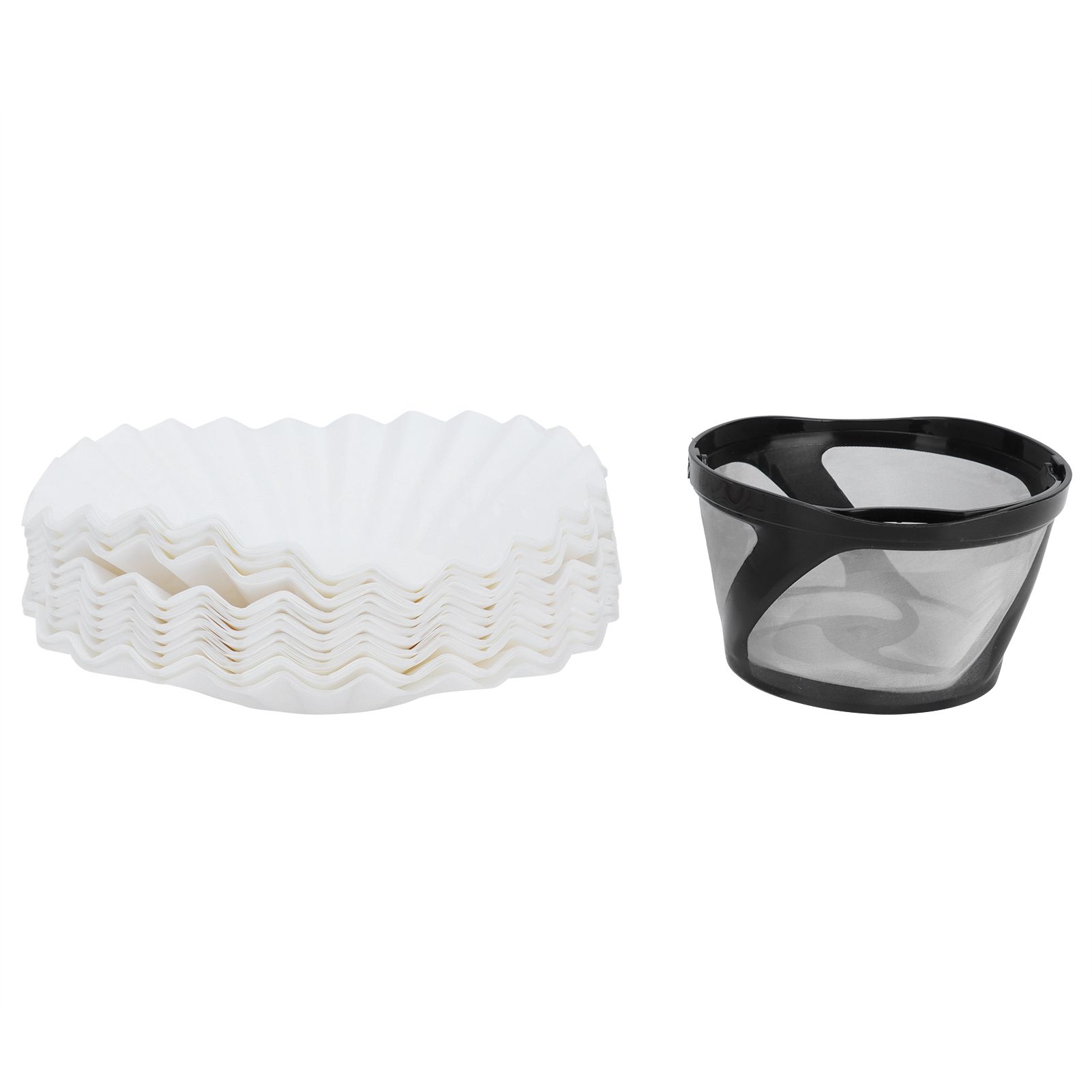 Coffee Filter Basket Cup with 100Pcs Filter Papers Filtering Tool Coffee view 2