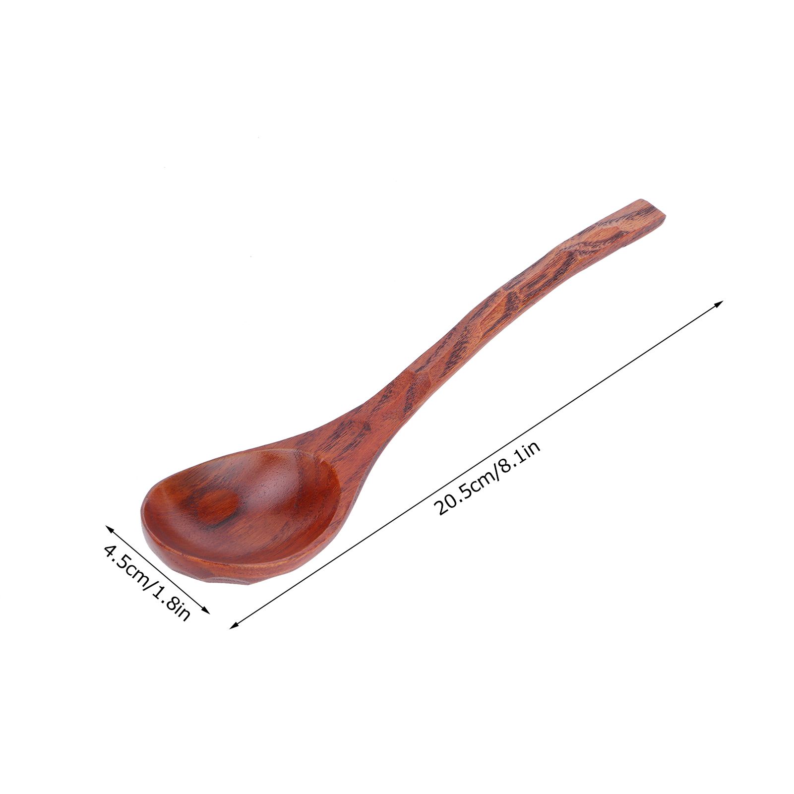 5PCS Japanese Style Wood Spoon Long Handle Soup Spoons Household Tableware view 15
