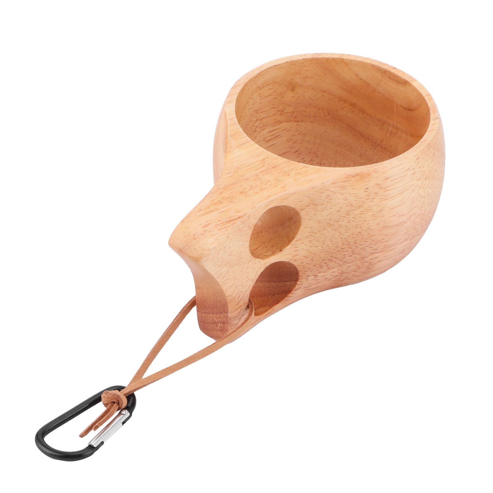 200ml Wooden Cup Portable Nordic Style Milk Coffee Mug with Hanging Buckle for view 3