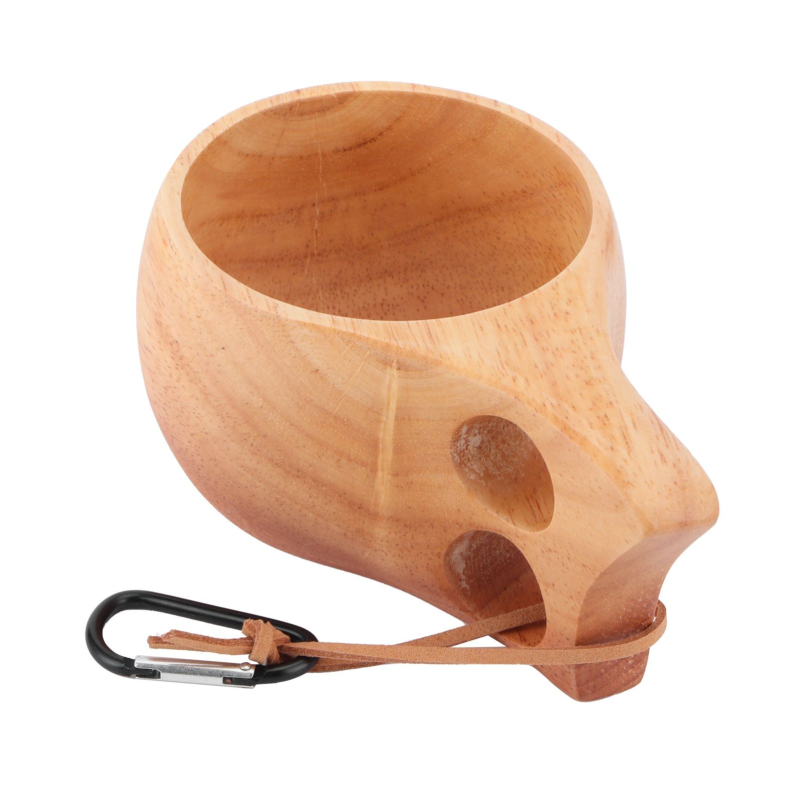 200ml Wooden Cup Portable Nordic Style Milk Coffee Mug with Hanging Buckle for view 4