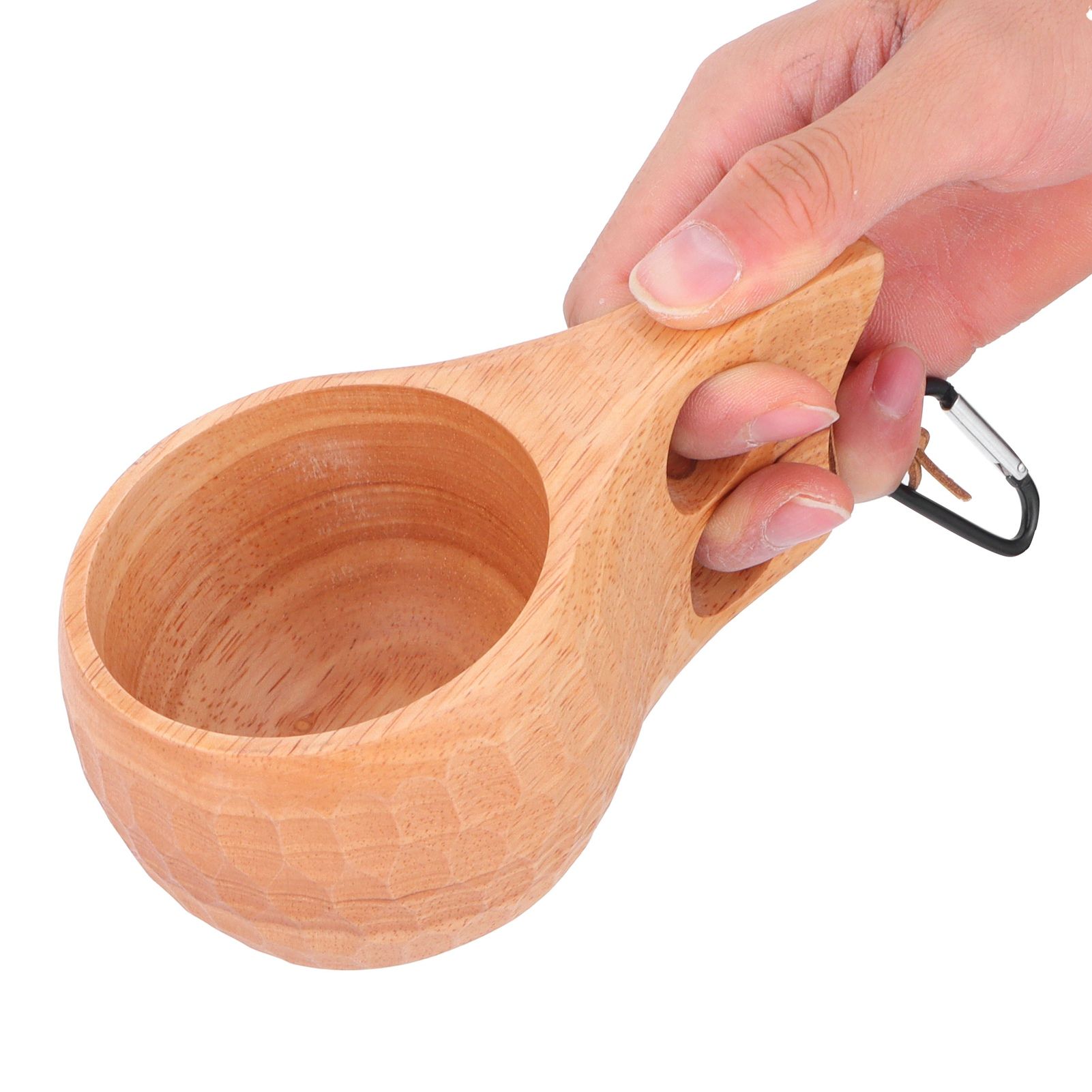 200ml Wooden Cup Portable Nordic Style Milk Coffee Mug with Hanging Buckle for view 10
