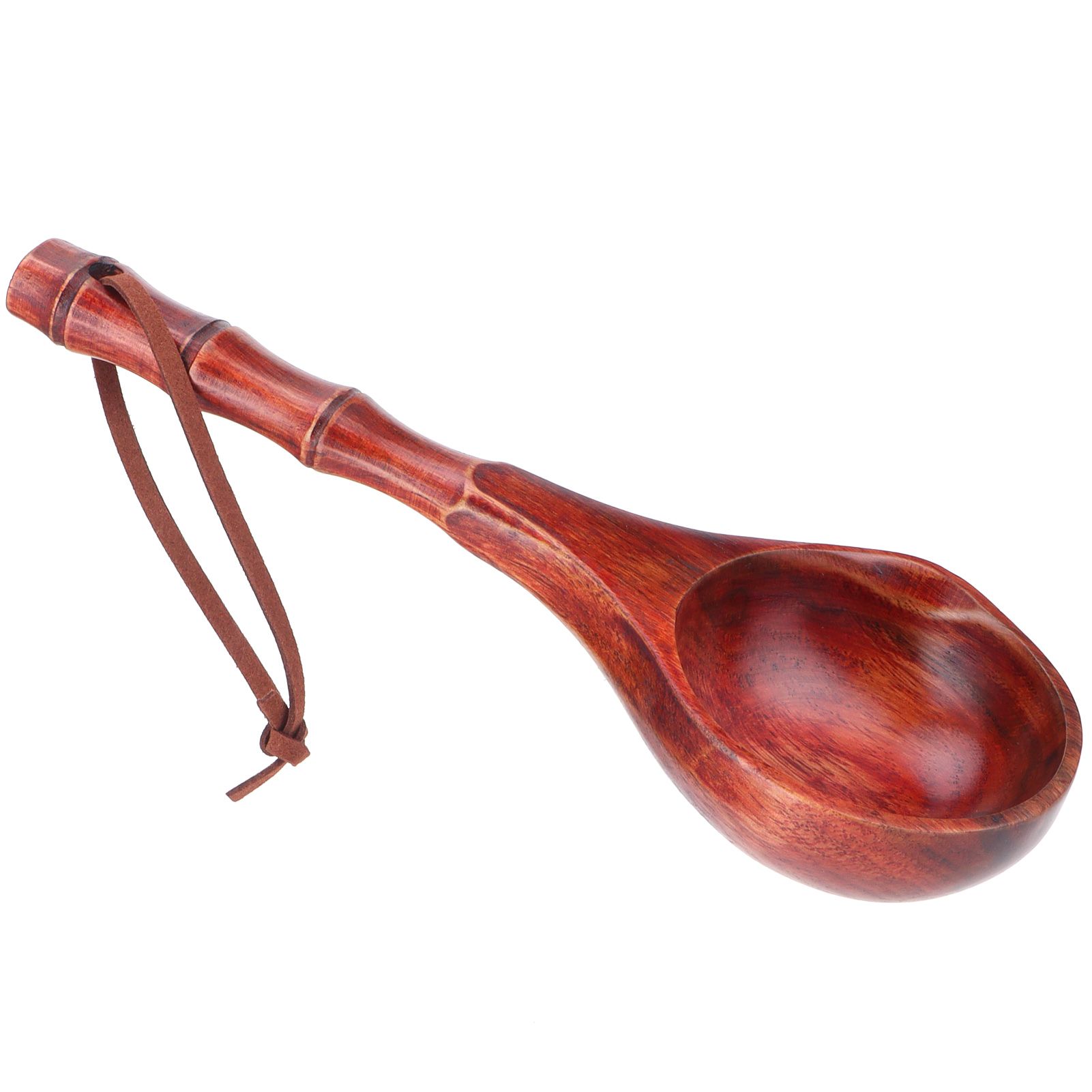 Wooden Round Spoon Japanese Style Sauna Water Ladle Kitchen Soup Spoon Accessory view 2