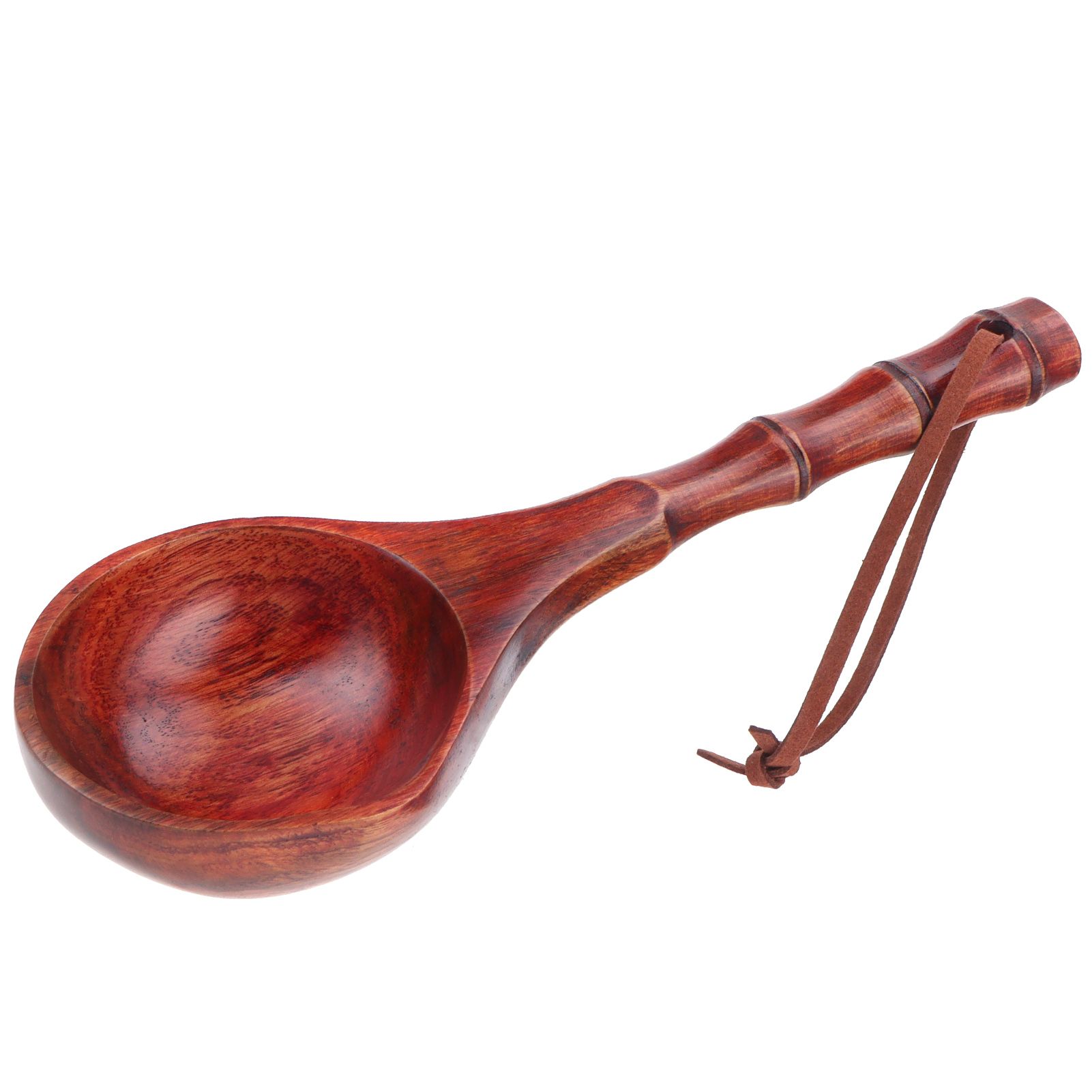 Wooden Round Spoon Japanese Style Sauna Water Ladle Kitchen Soup Spoon Accessory view 3