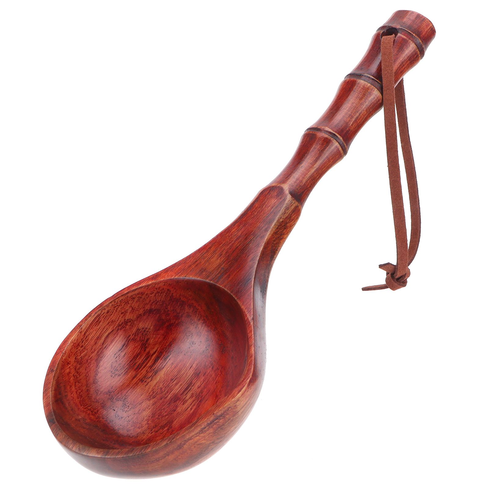 Wooden Round Spoon Japanese Style Sauna Water Ladle Kitchen Soup Spoon Accessory view 5