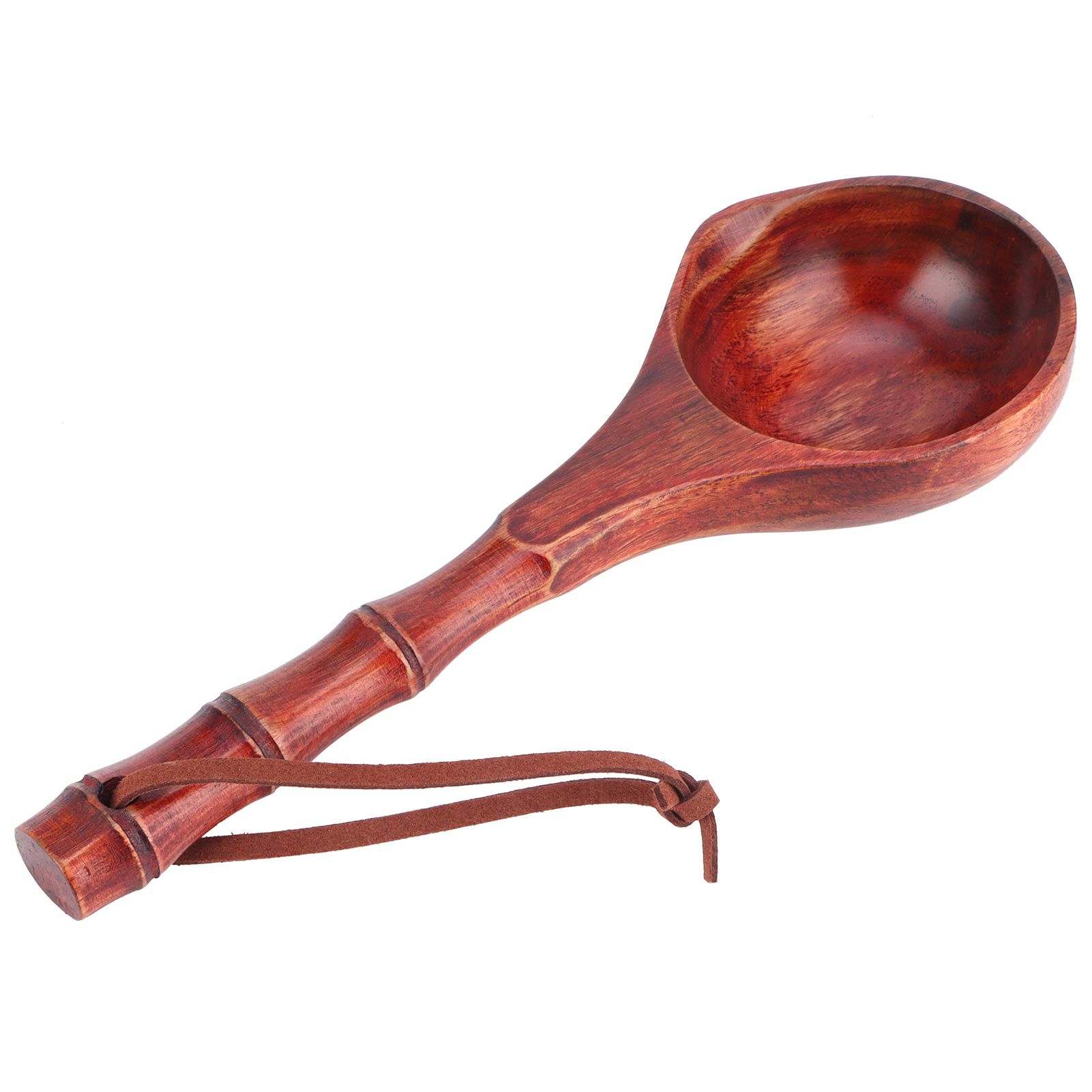 Wooden Round Spoon Japanese Style Sauna Water Ladle Kitchen Soup Spoon Accessory view 7