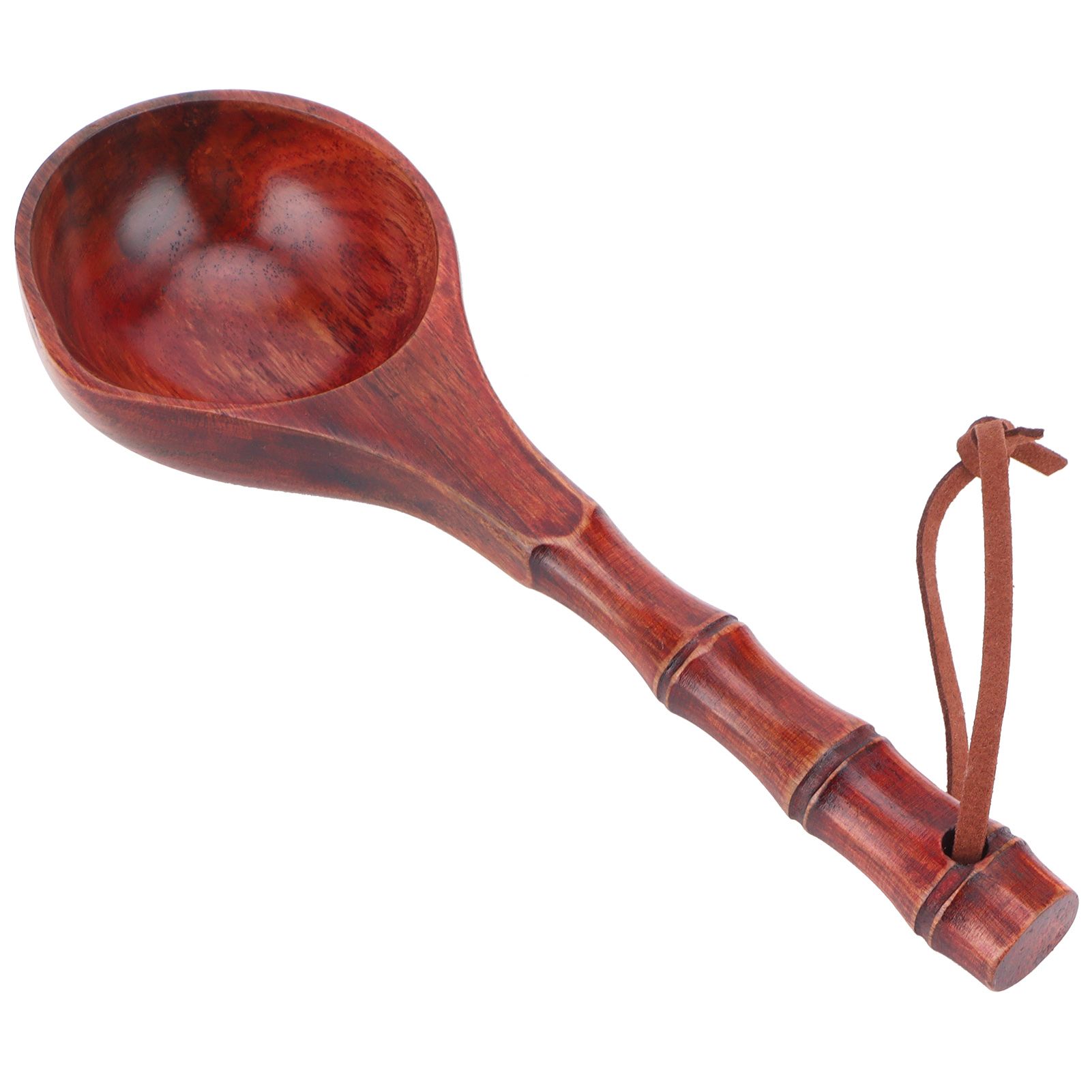 Wooden Round Spoon Japanese Style Sauna Water Ladle Kitchen Soup Spoon Accessory view 8