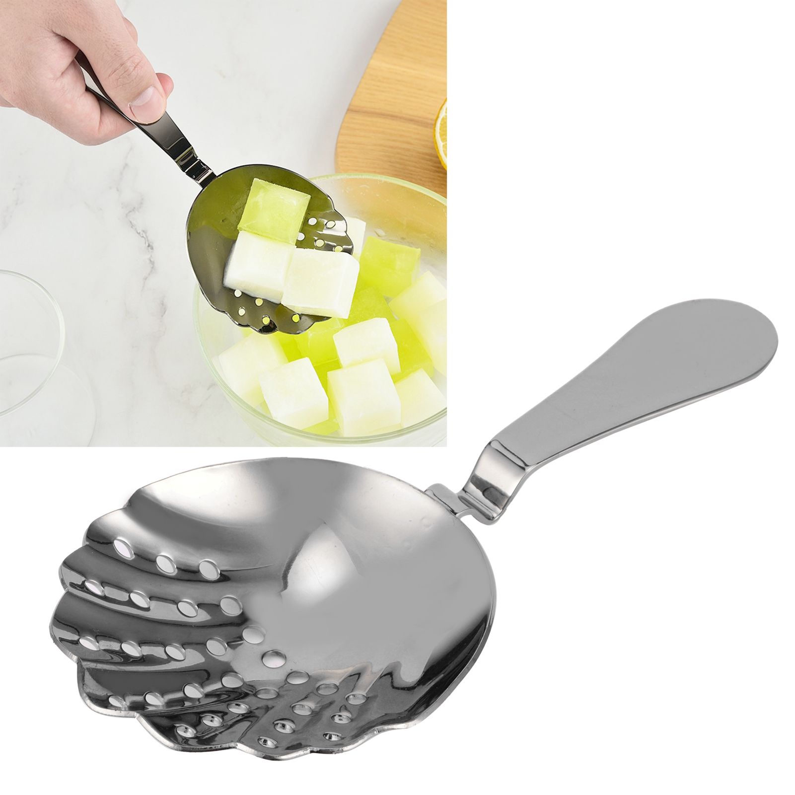 Ice Strainer 304 Stainless Steel Bar Cocktail Ice Drink Filter Bartending view 12