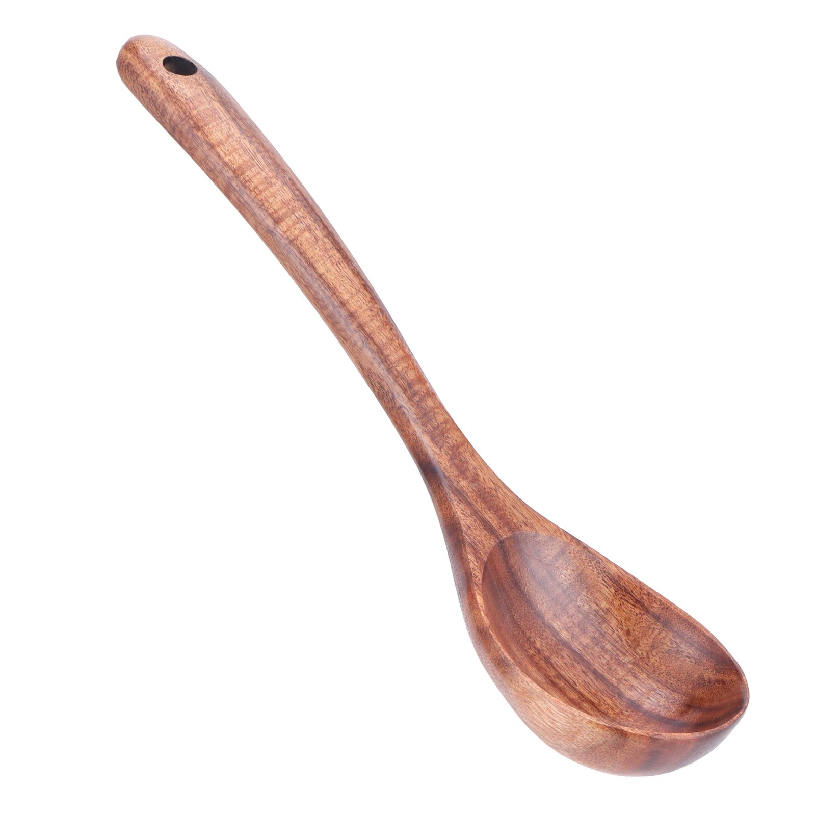 Teak Soup Spoon with Long Handle Food Grade Household Spoon for Home view 2
