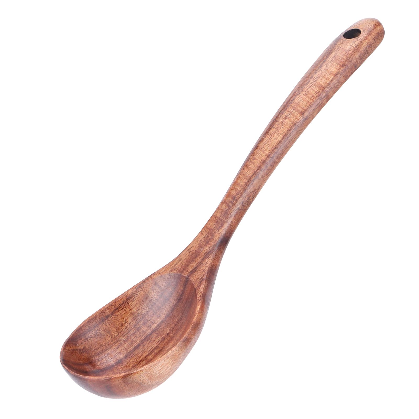 Teak Soup Spoon with Long Handle Food Grade Household Spoon for Home view 9