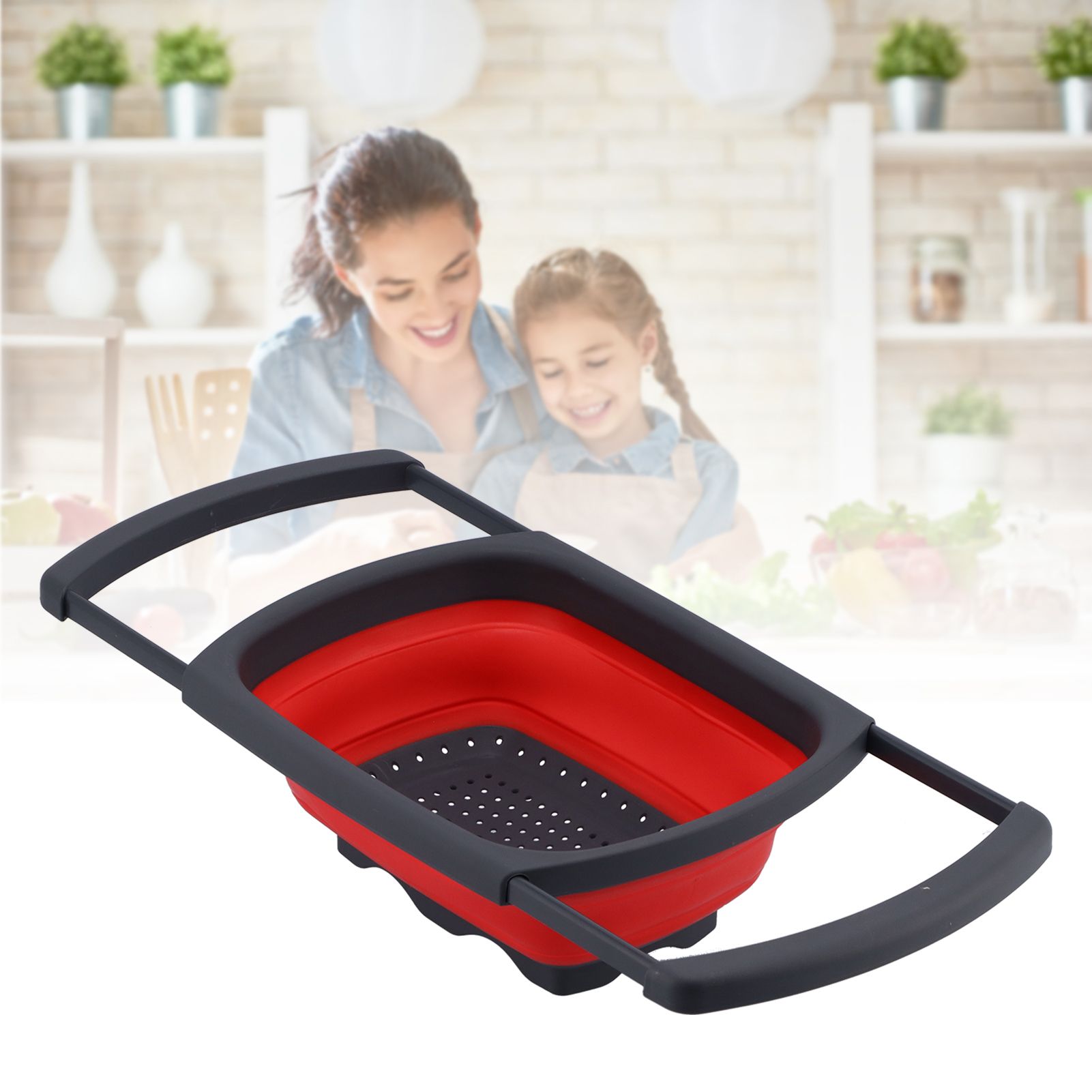Folding Drain Basket Retractable Fruit Vegetable Washing Draining Basket for view 11