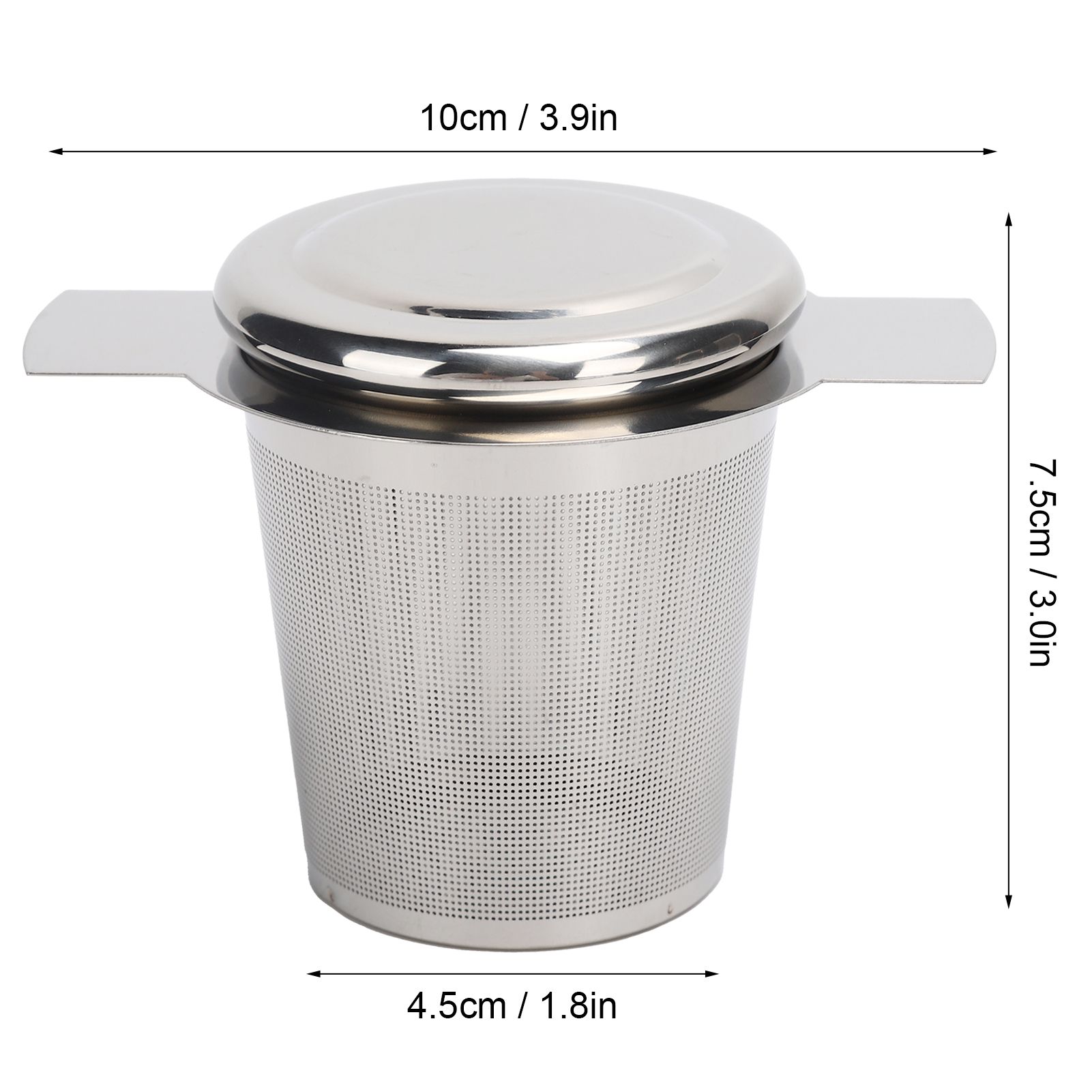 Tea Strainer Loose Leaf Tea Infuser Basket Fine Mesh Filter with Lid Teaware view 13