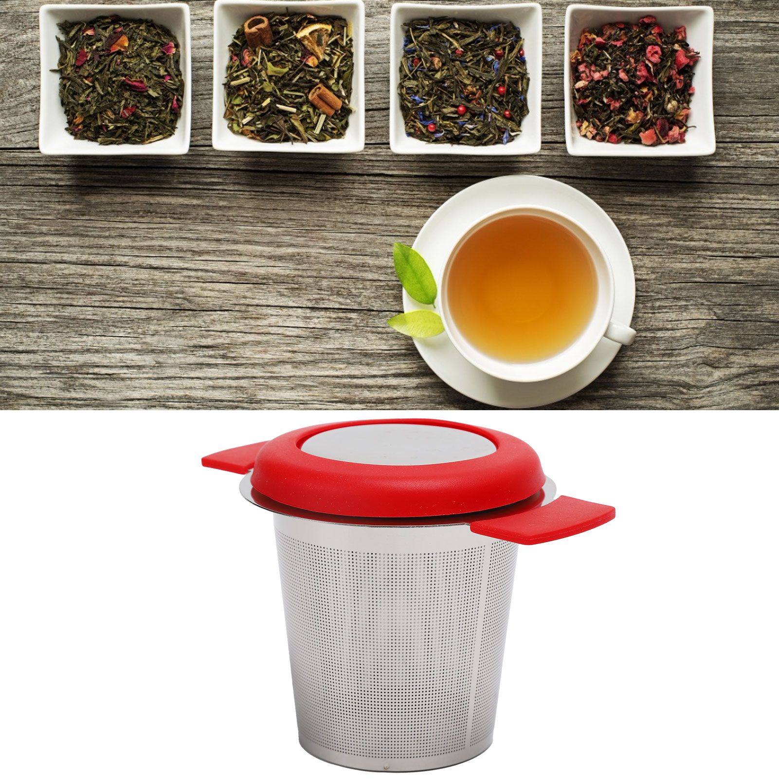 Tea Strainer Loose Leaf Tea Infuser Basket Fine Mesh Filter with Lid Teaware view 12