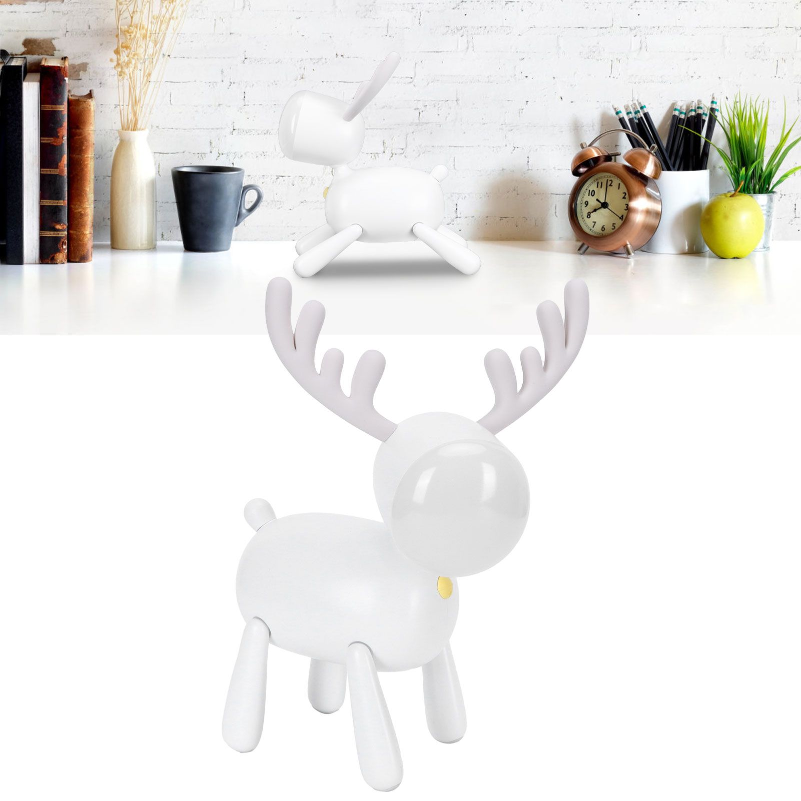 LED Night Light Cartoon Deer-Shaped Table Lamp 1200mAh USB Charging Bedroom view 10