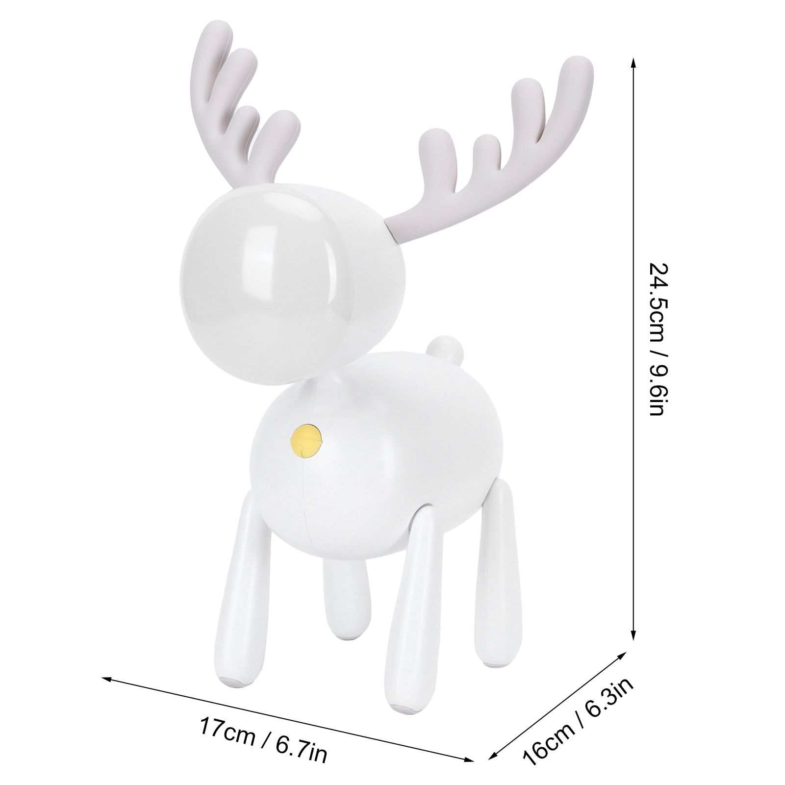 LED Night Light Cartoon Deer-Shaped Table Lamp 1200mAh USB Charging Bedroom view 14