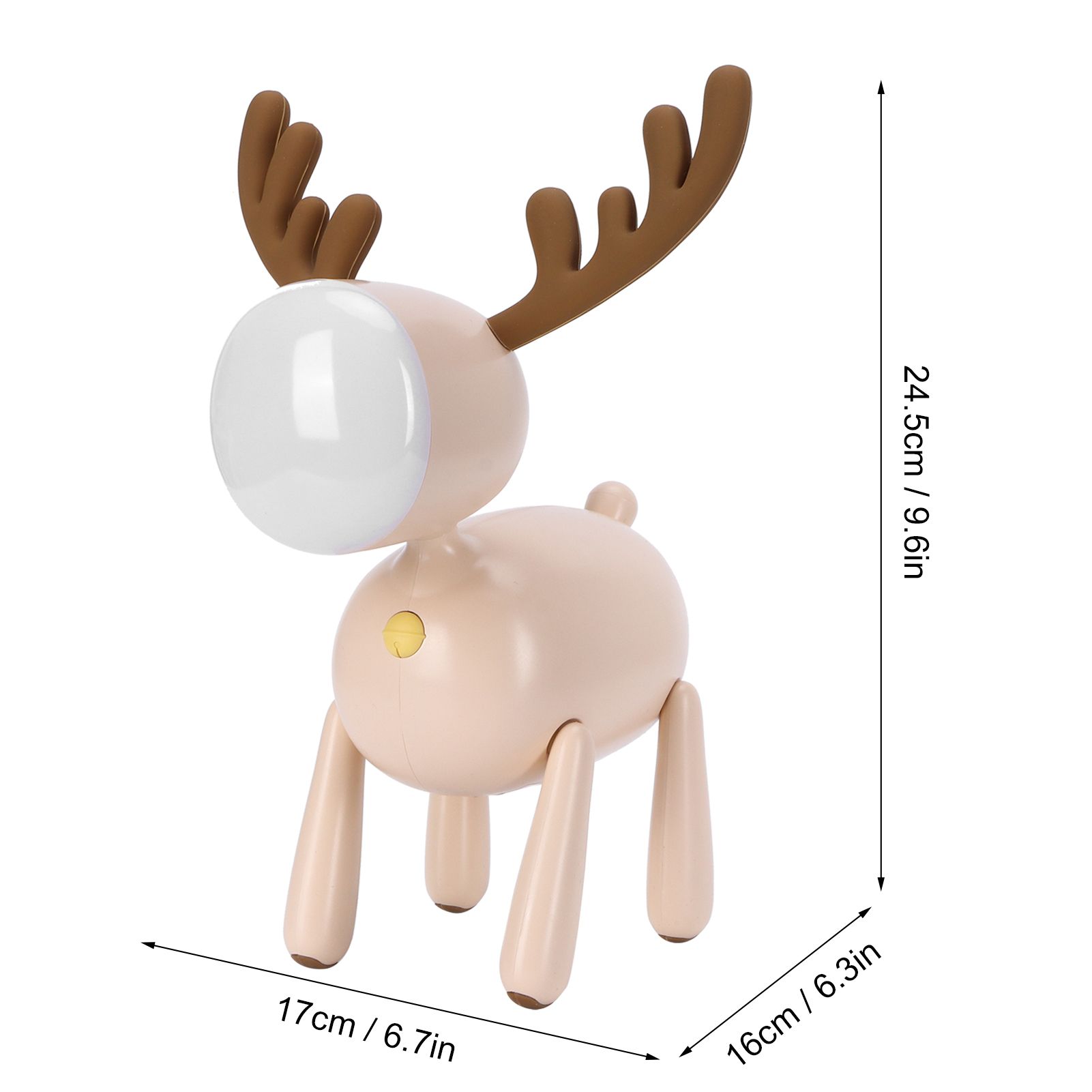 LED Night Light Cartoon Deer-Shaped Table Lamp 1200mAh USB Charging Bedroom view 15
