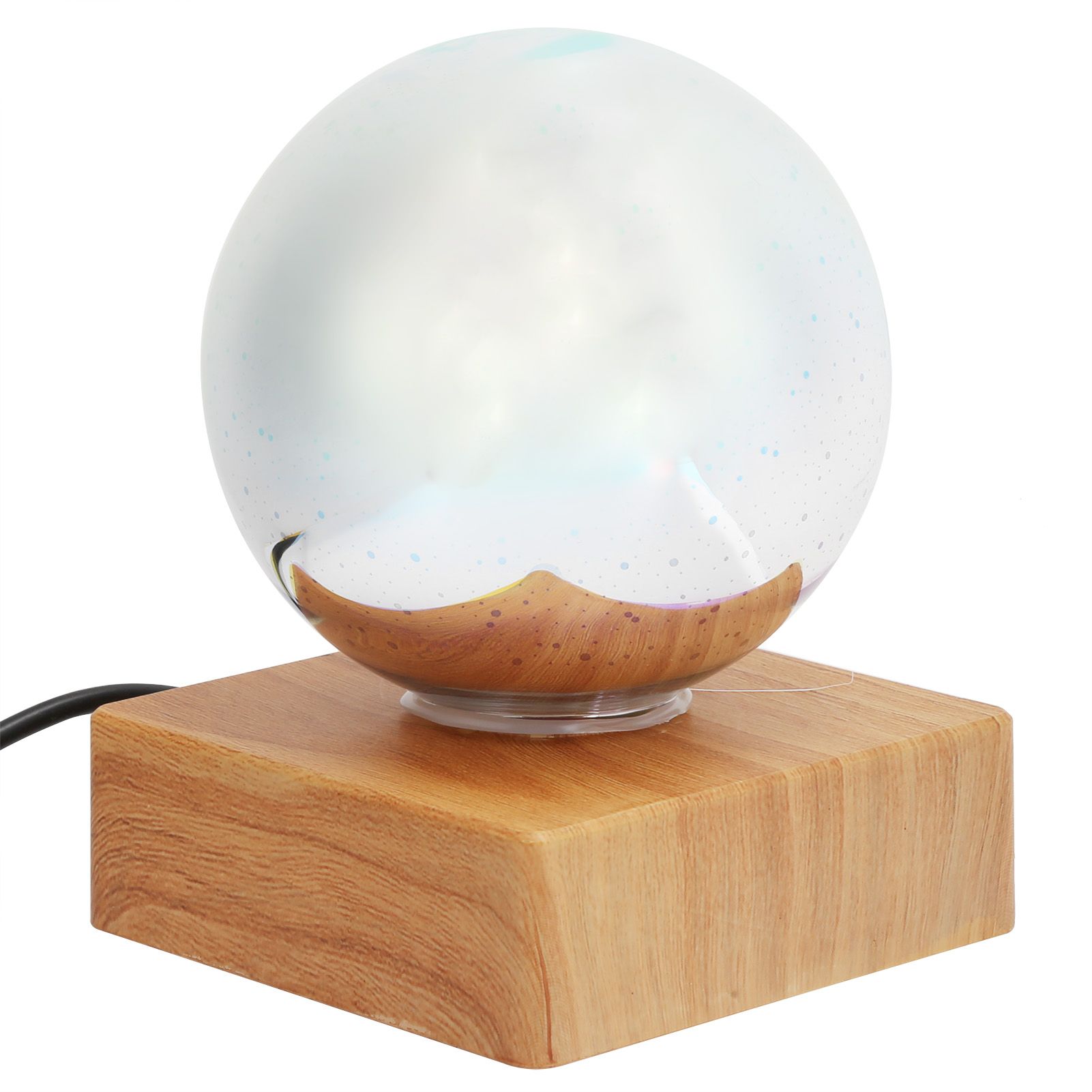 Glass Ball Night Light USB Plug in Bedside Lamp Decorative Lamp Colorful view 2