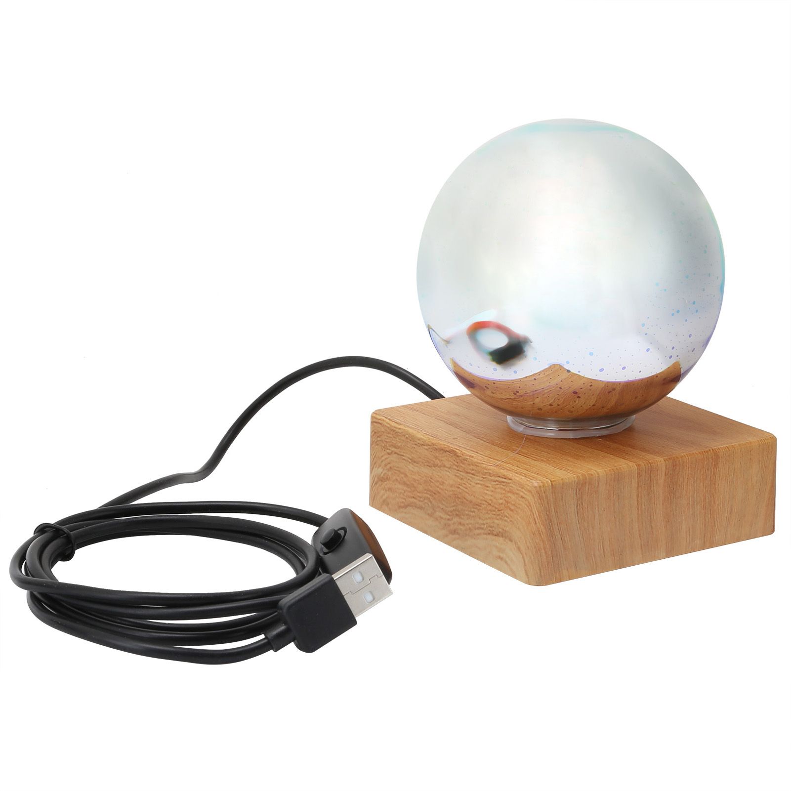 Glass Ball Night Light USB Plug in Bedside Lamp Decorative Lamp Colorful view 5