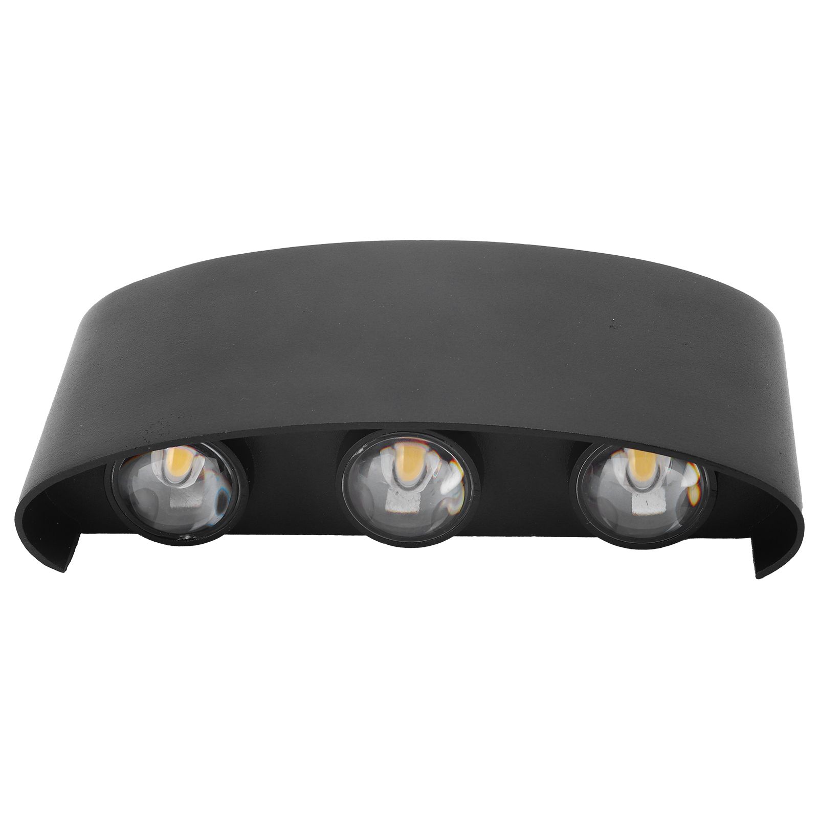 6W LED Wall Light Aluminium Black Shell Warm Light Up Down Lighting Decoration view 2