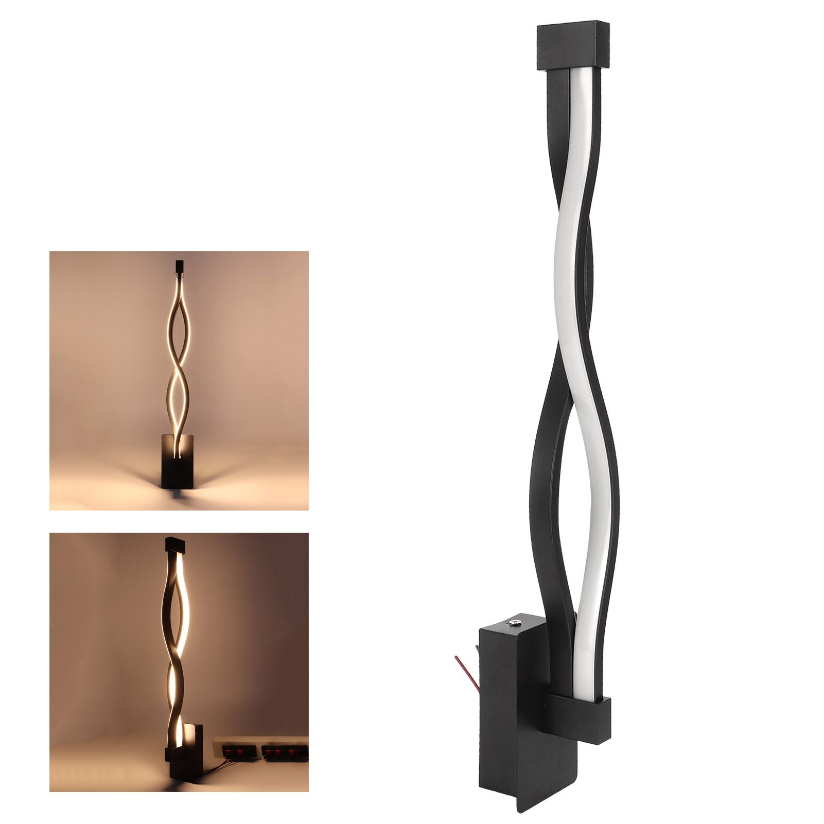 LED Wall Lamp Modern Wavy Shaped Decorative Light for Corridor Bedside view 8