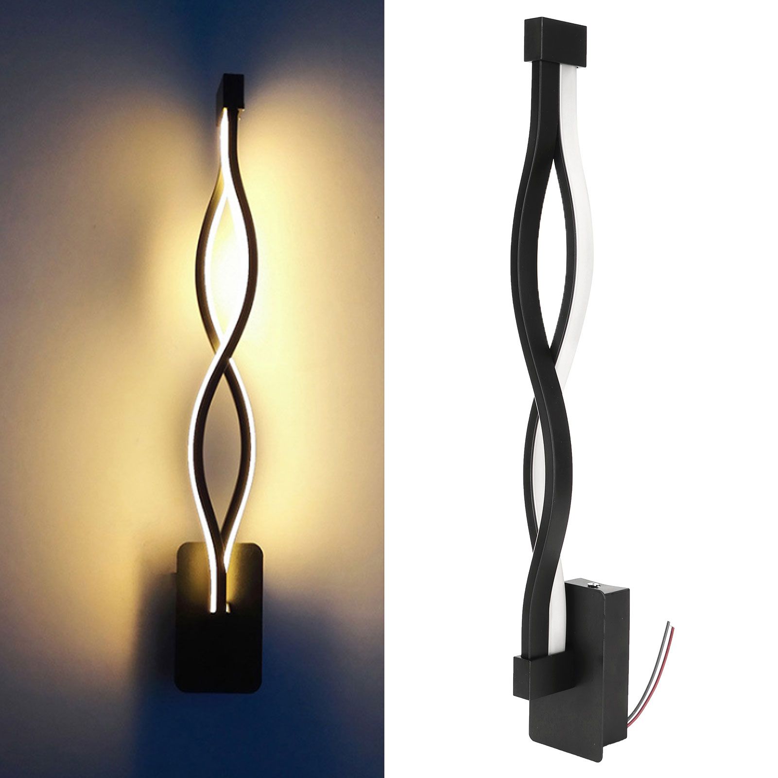 LED Wall Lamp Modern Wavy Shaped Decorative Light for Corridor Bedside view 9
