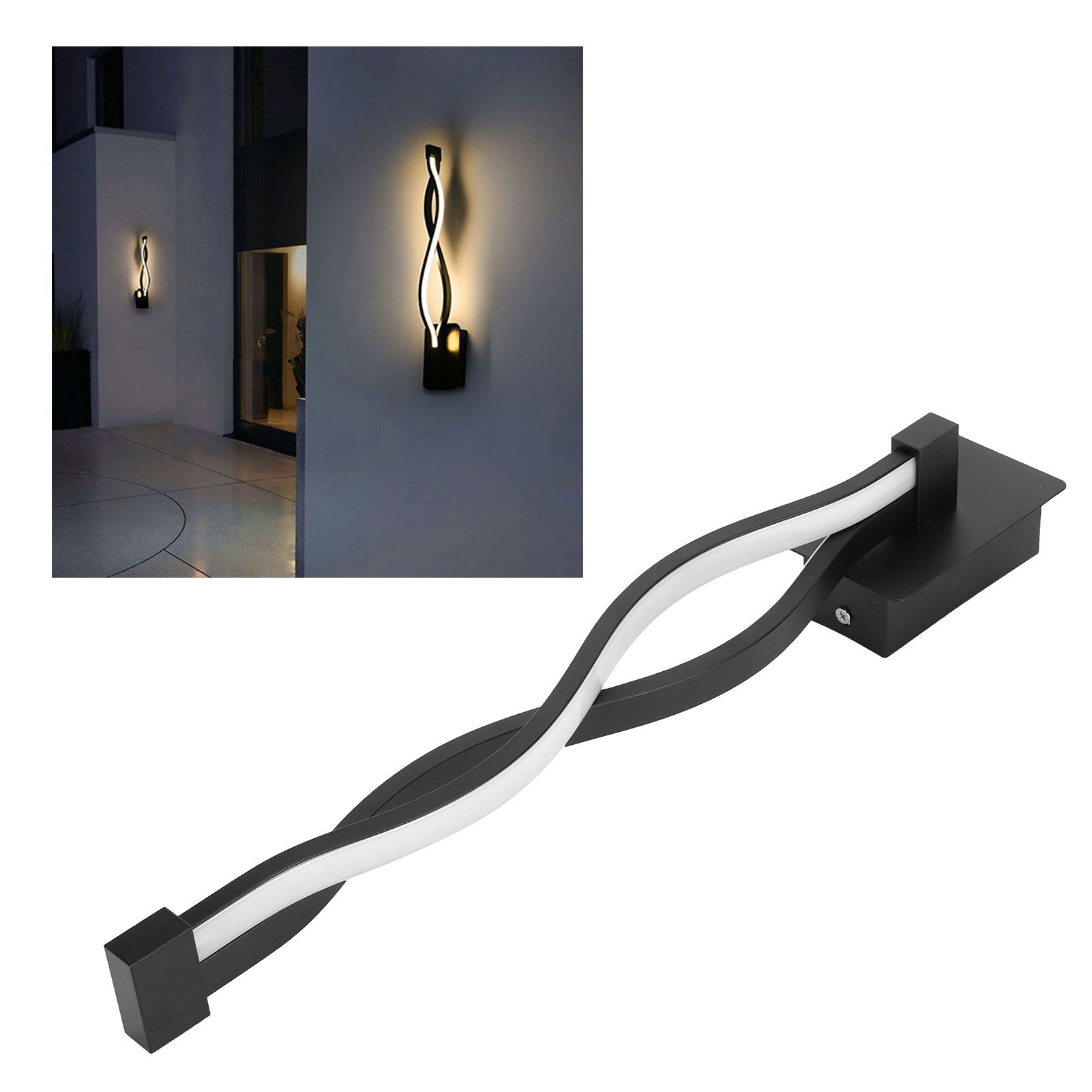LED Wall Lamp Modern Wavy Shaped Decorative Light for Corridor Bedside view 10