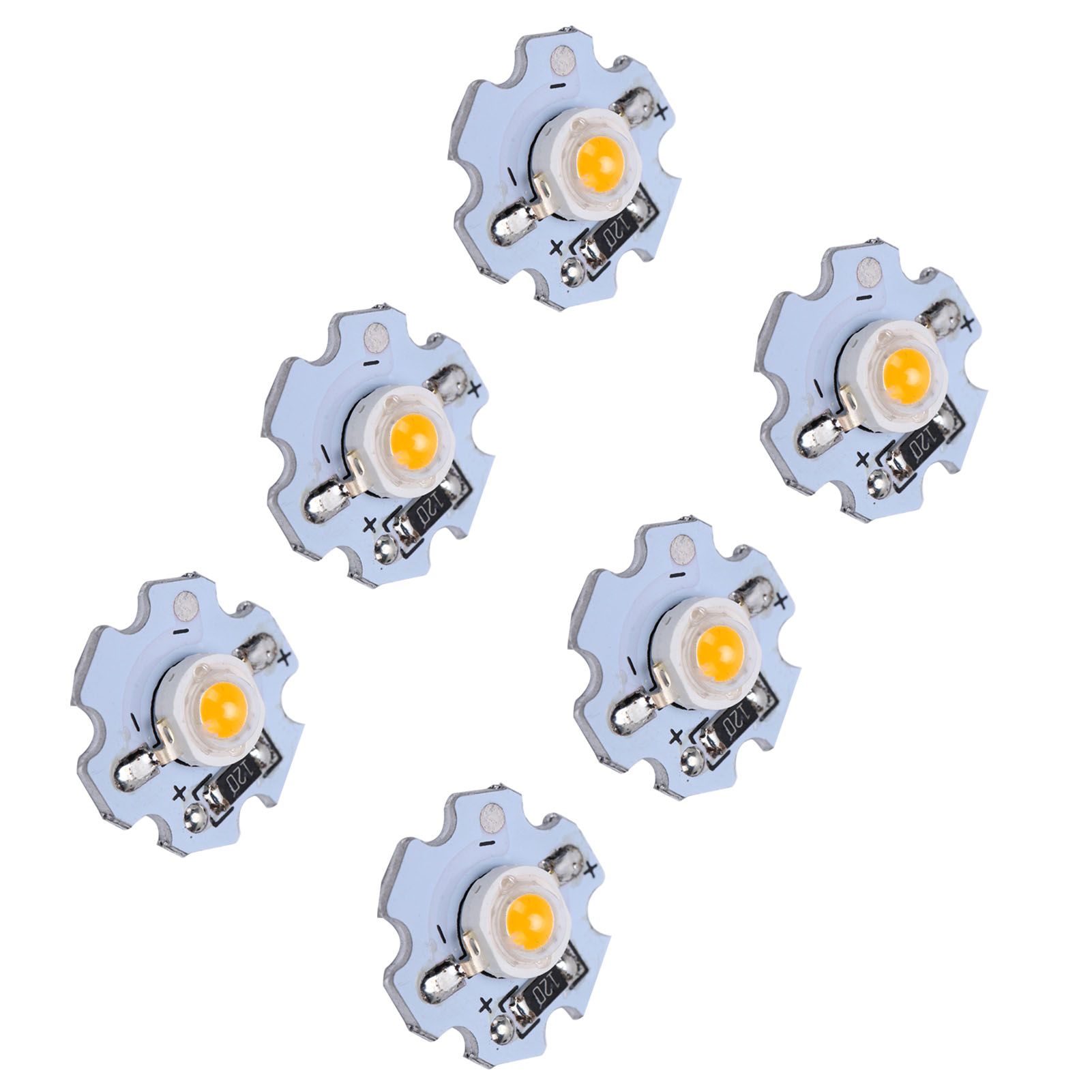25Pcs 0.5W 5V High Power LED Lamp Bead Light Source Chip with Aluminum view 2