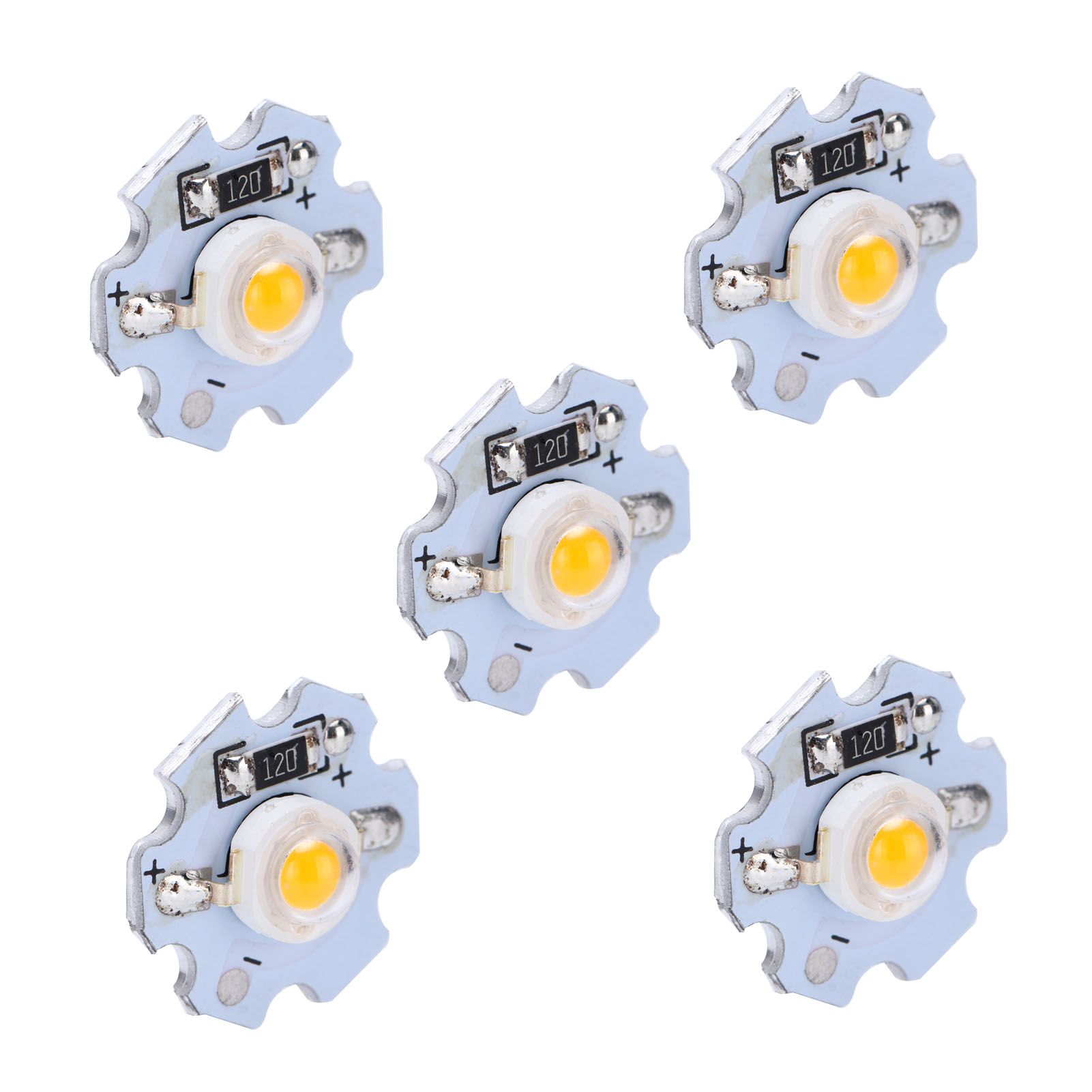 25Pcs 0.5W 5V High Power LED Lamp Bead Light Source Chip with Aluminum view 5