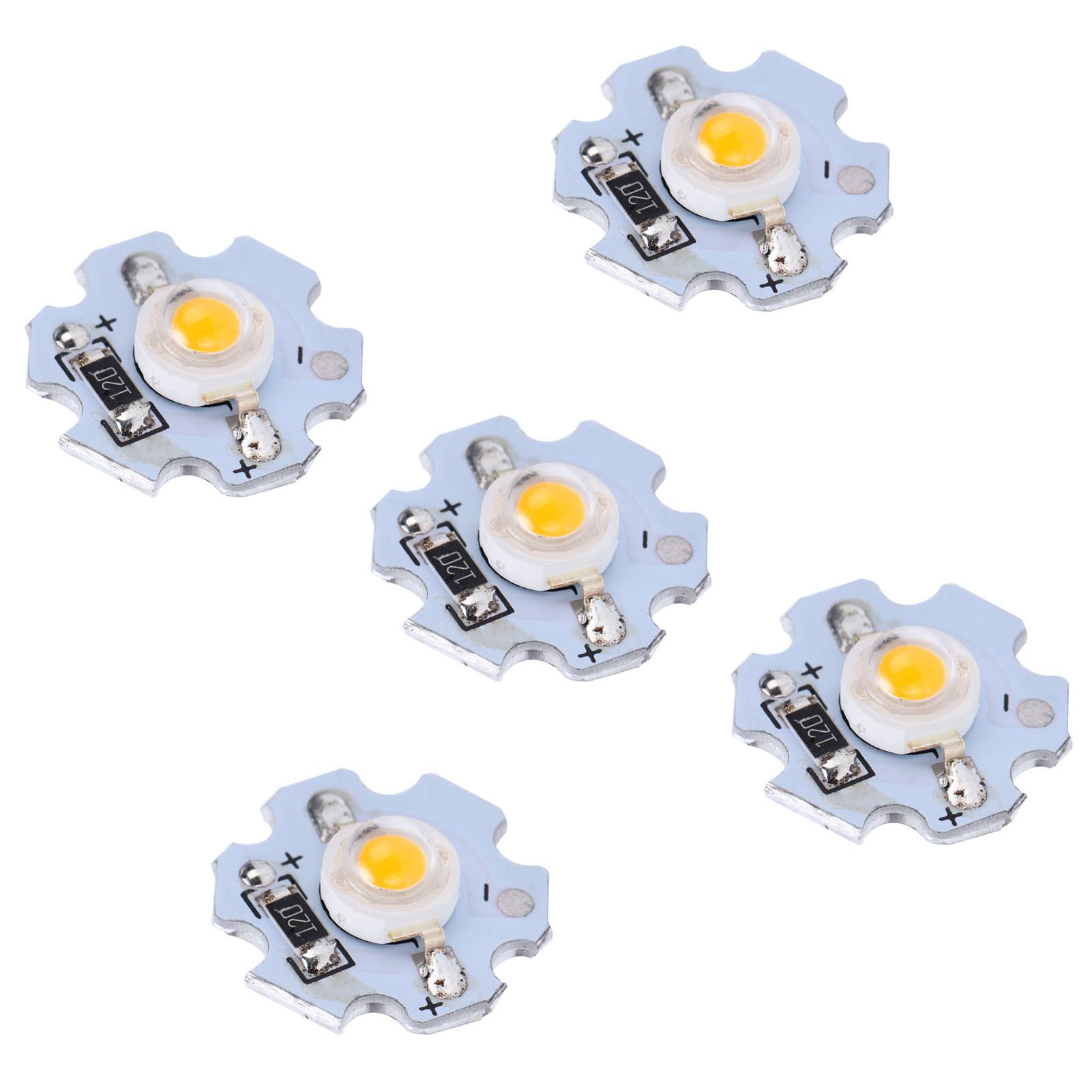 25Pcs 0.5W 5V High Power LED Lamp Bead Light Source Chip with Aluminum view 9