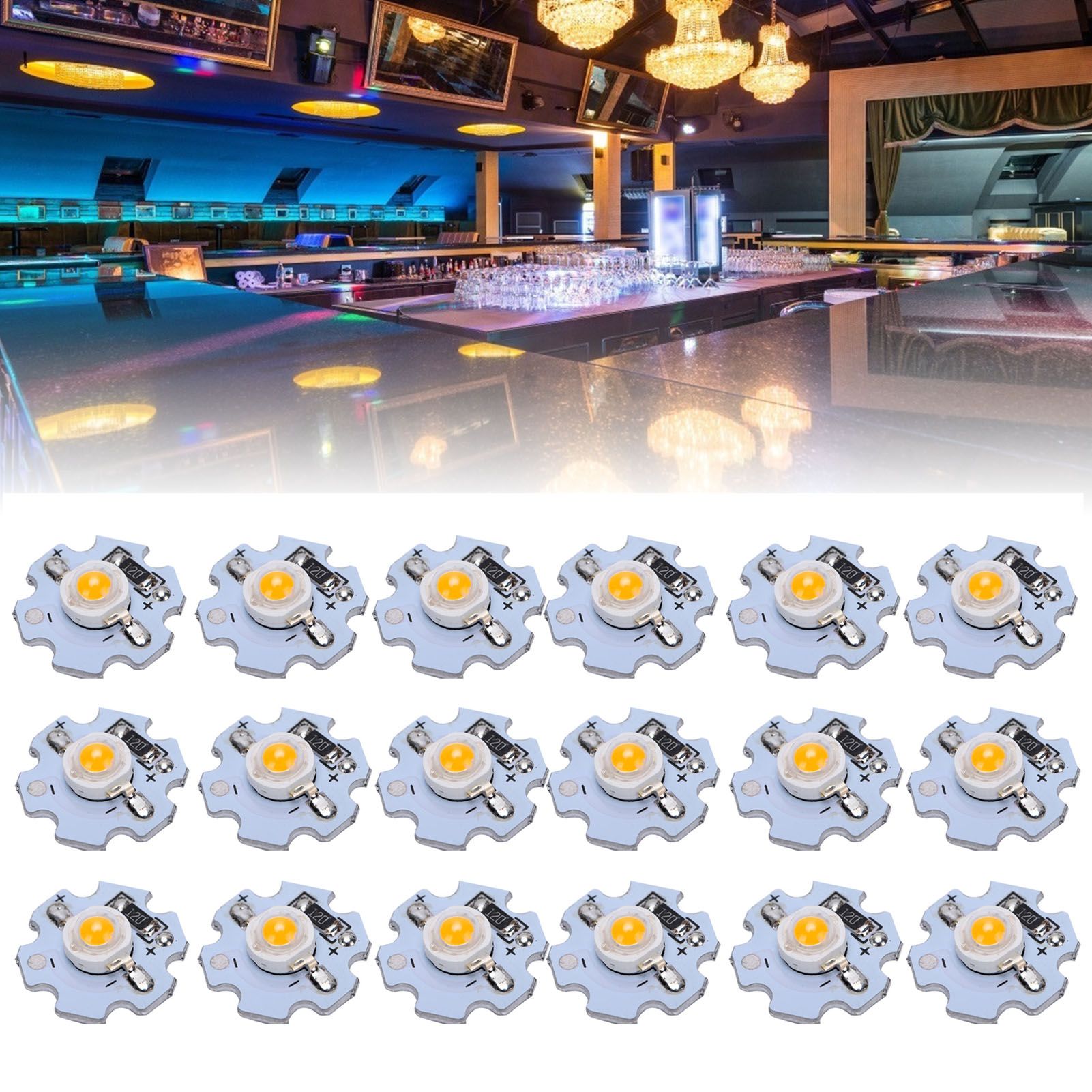 25Pcs 0.5W 5V High Power LED Lamp Bead Light Source Chip with Aluminum view 12