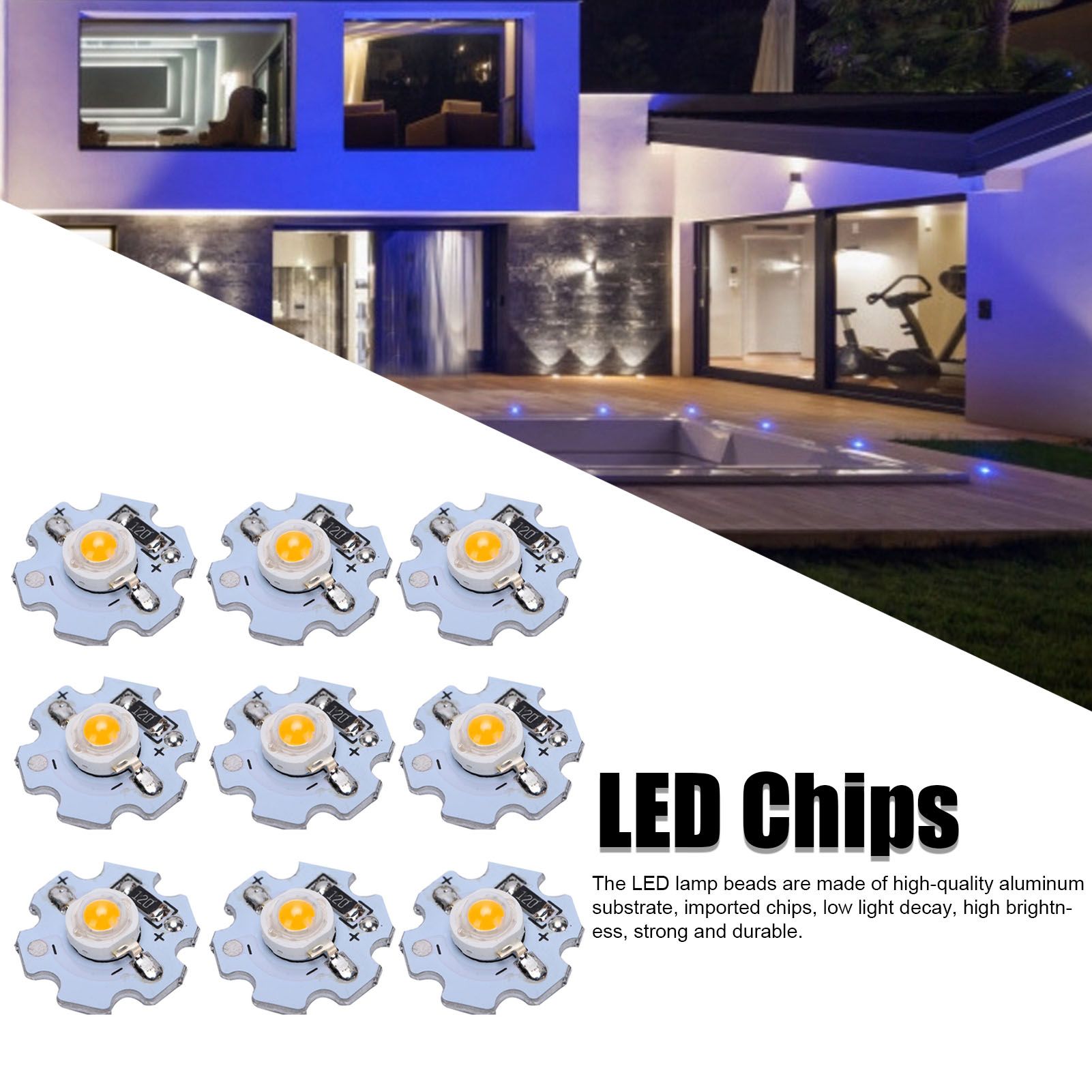 25Pcs 0.5W 5V High Power LED Lamp Bead Light Source Chip with Aluminum view 14