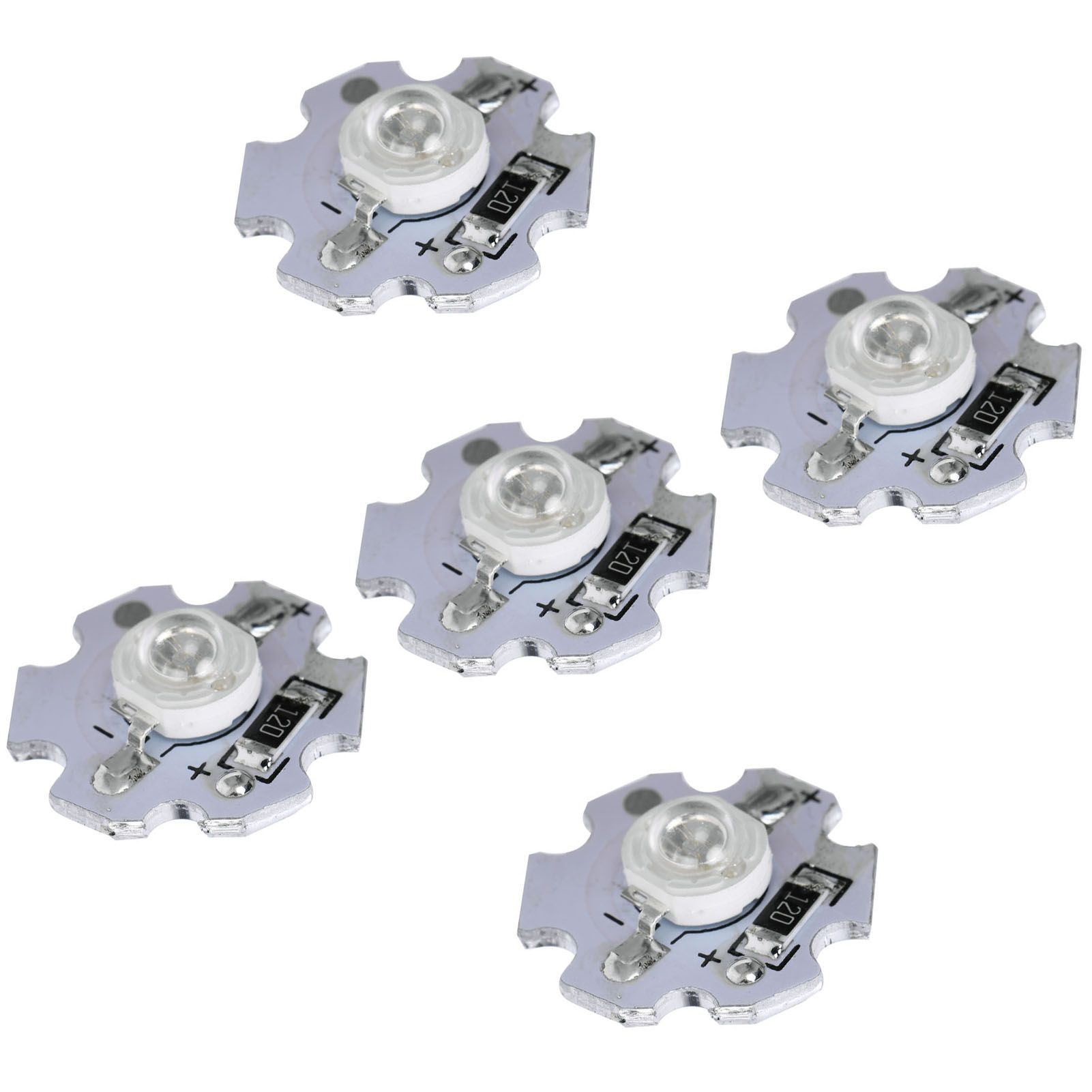 25Pcs 0.5W 5V High Power LED Lamp Bead Light Source Chip with Aluminum view 10