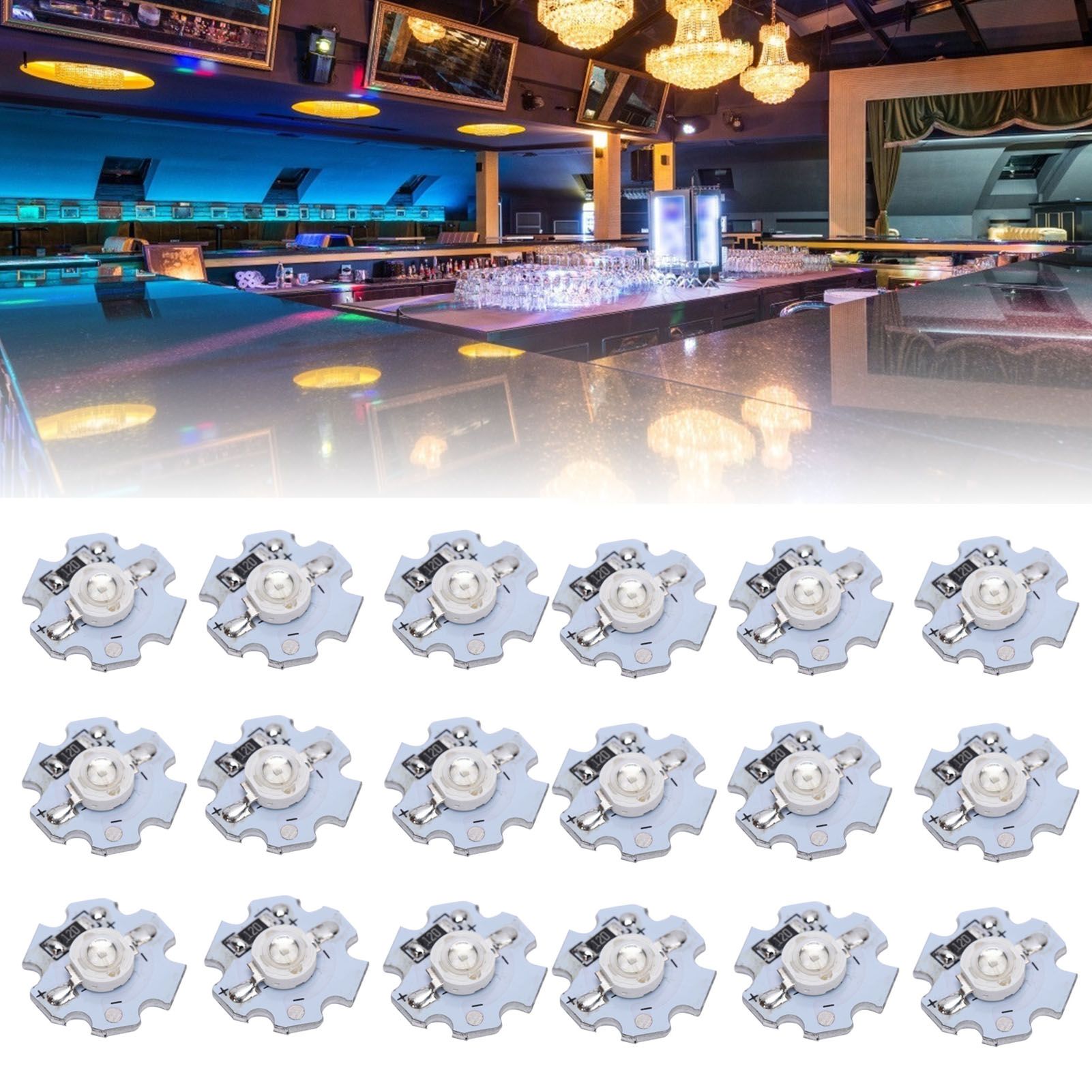 25Pcs 0.5W 5V High Power LED Lamp Bead Light Source Chip with Aluminum view 11