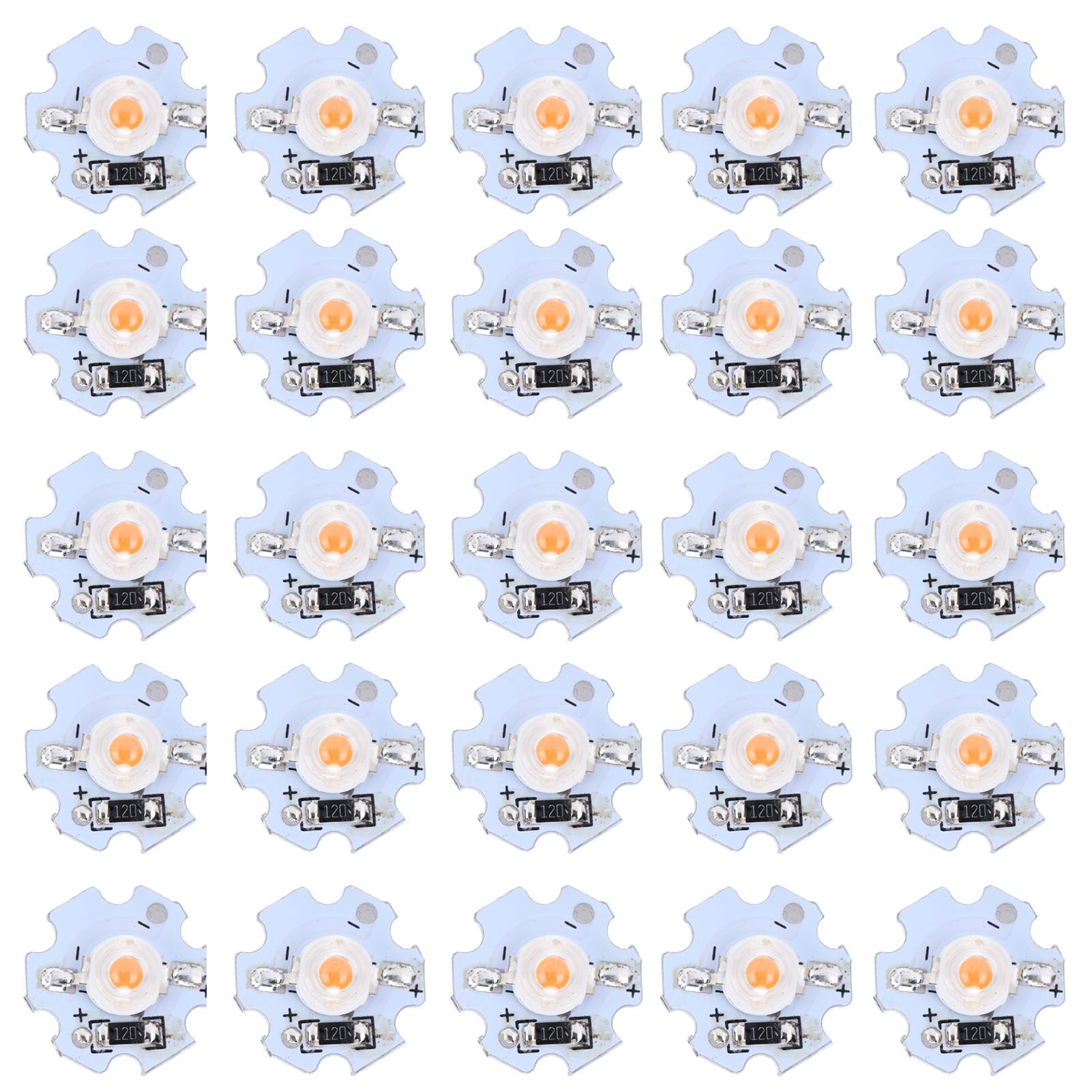 25Pcs 0.5W 5V High Power LED Lamp Bead Light Source Chip with Aluminum