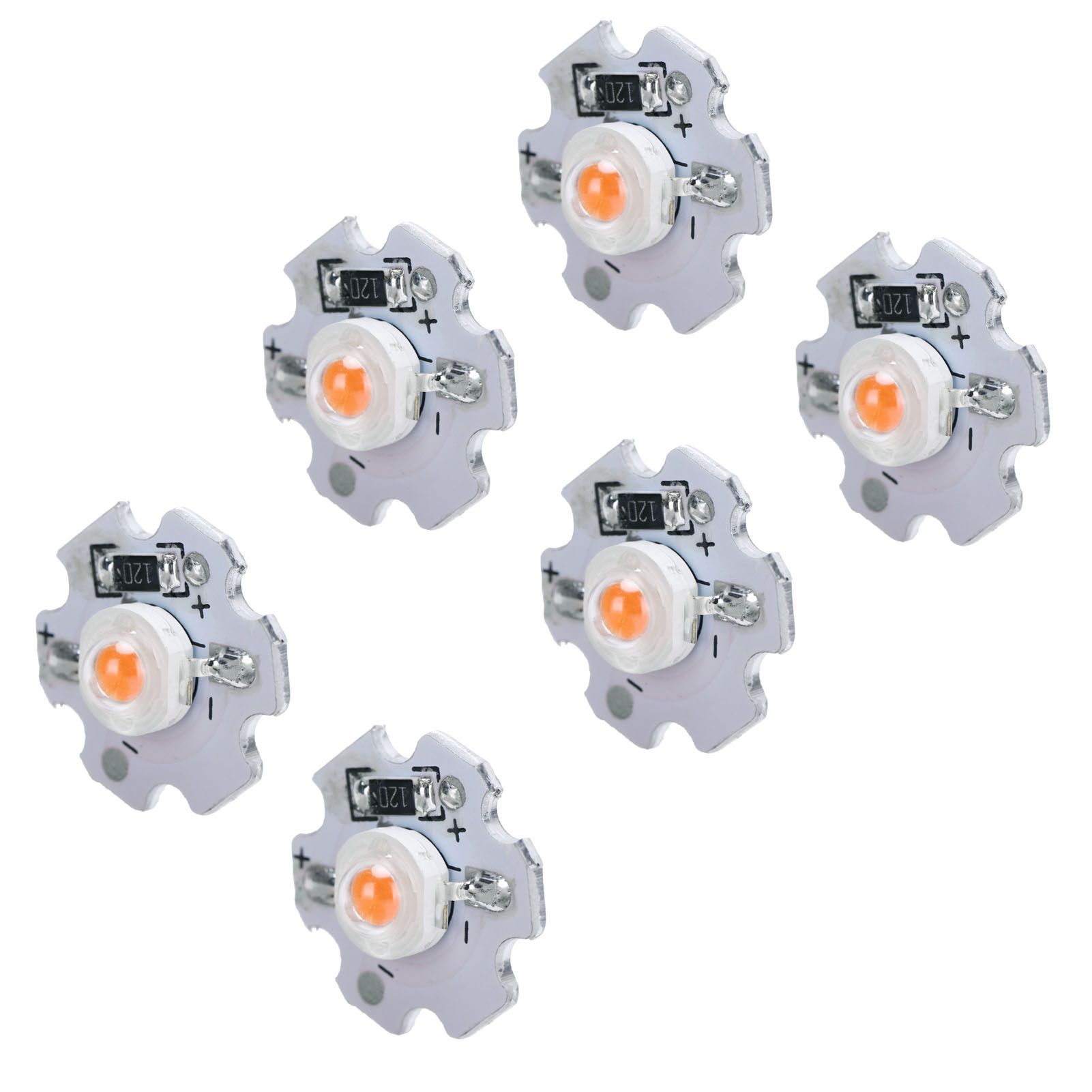 25Pcs 0.5W 5V High Power LED Lamp Bead Light Source Chip with Aluminum view 2
