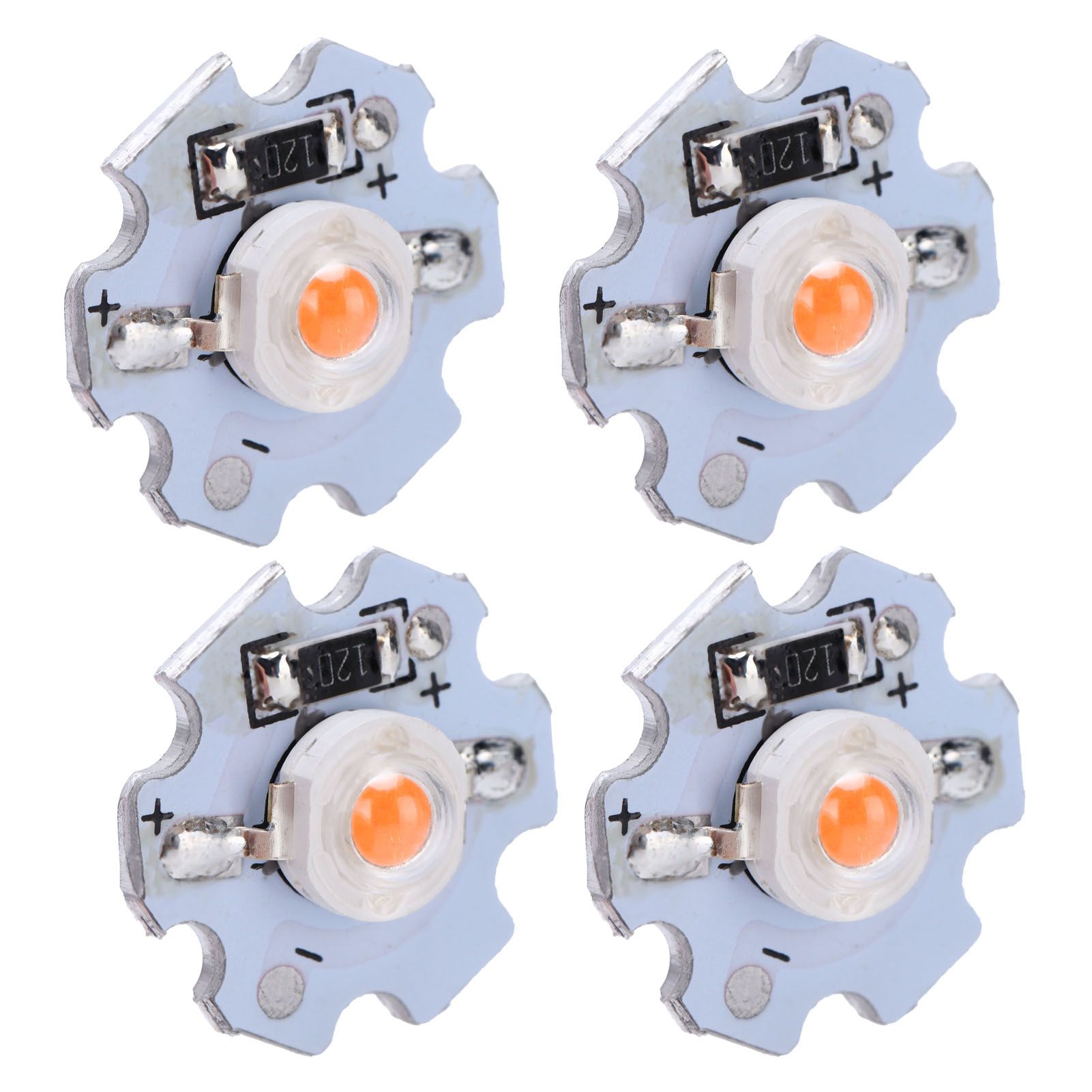 25Pcs 0.5W 5V High Power LED Lamp Bead Light Source Chip with Aluminum view 3