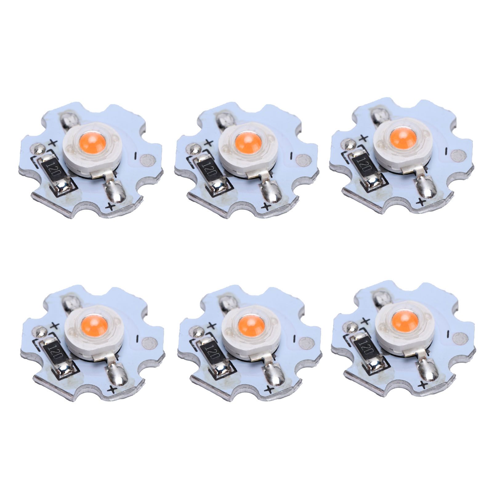 25Pcs 0.5W 5V High Power LED Lamp Bead Light Source Chip with Aluminum view 5