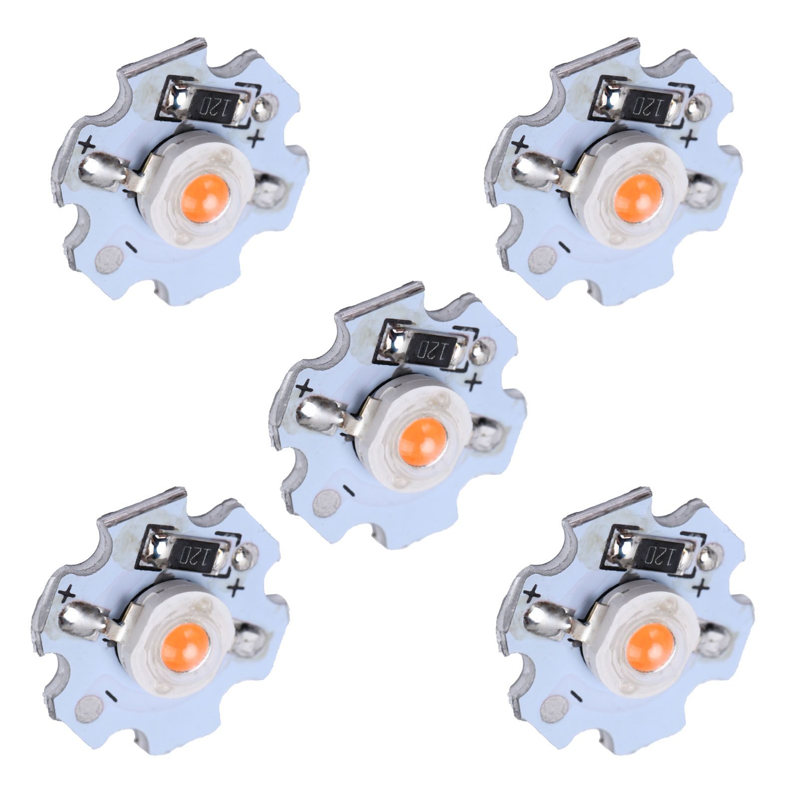 25Pcs 0.5W 5V High Power LED Lamp Bead Light Source Chip with Aluminum view 8