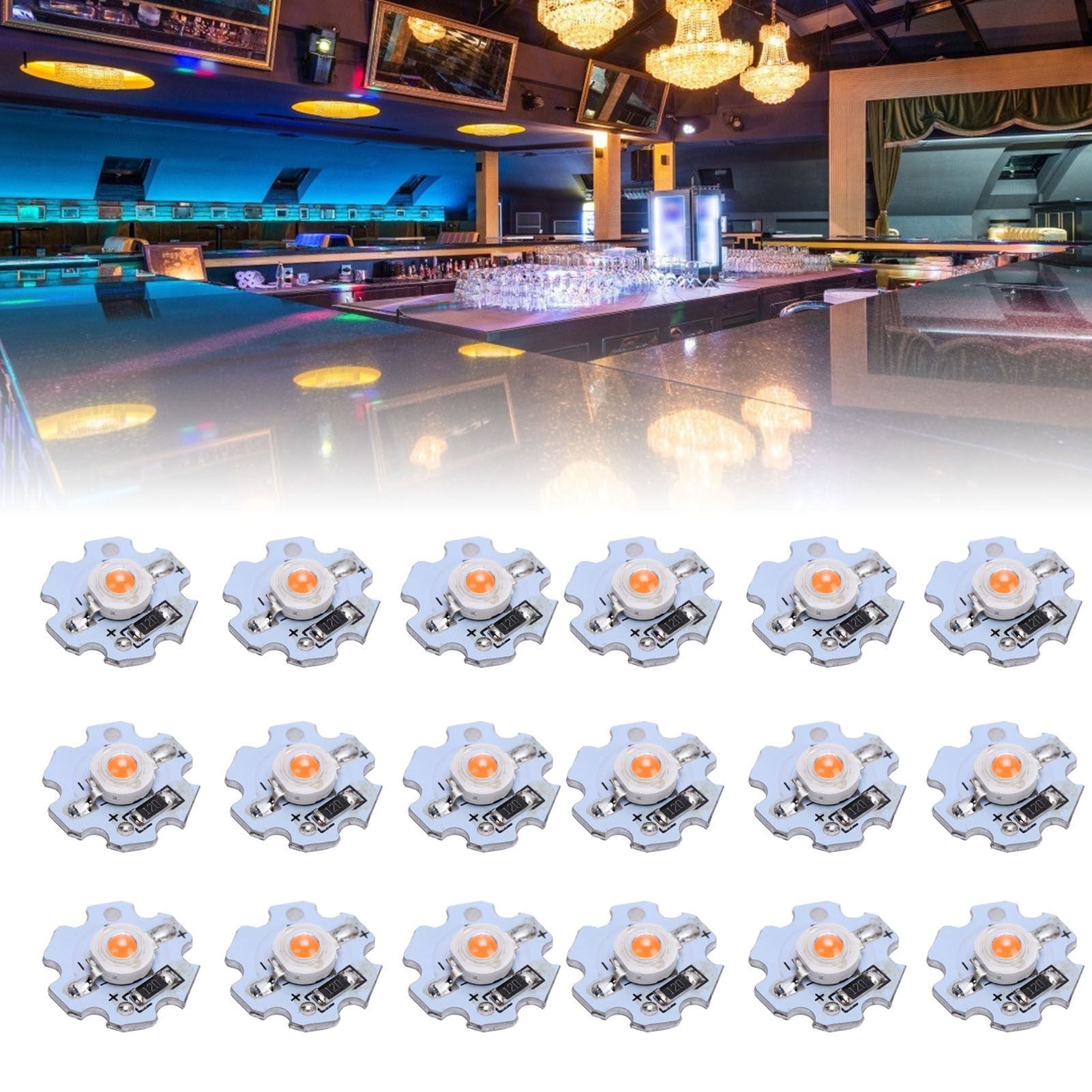 25Pcs 0.5W 5V High Power LED Lamp Bead Light Source Chip with Aluminum view 12