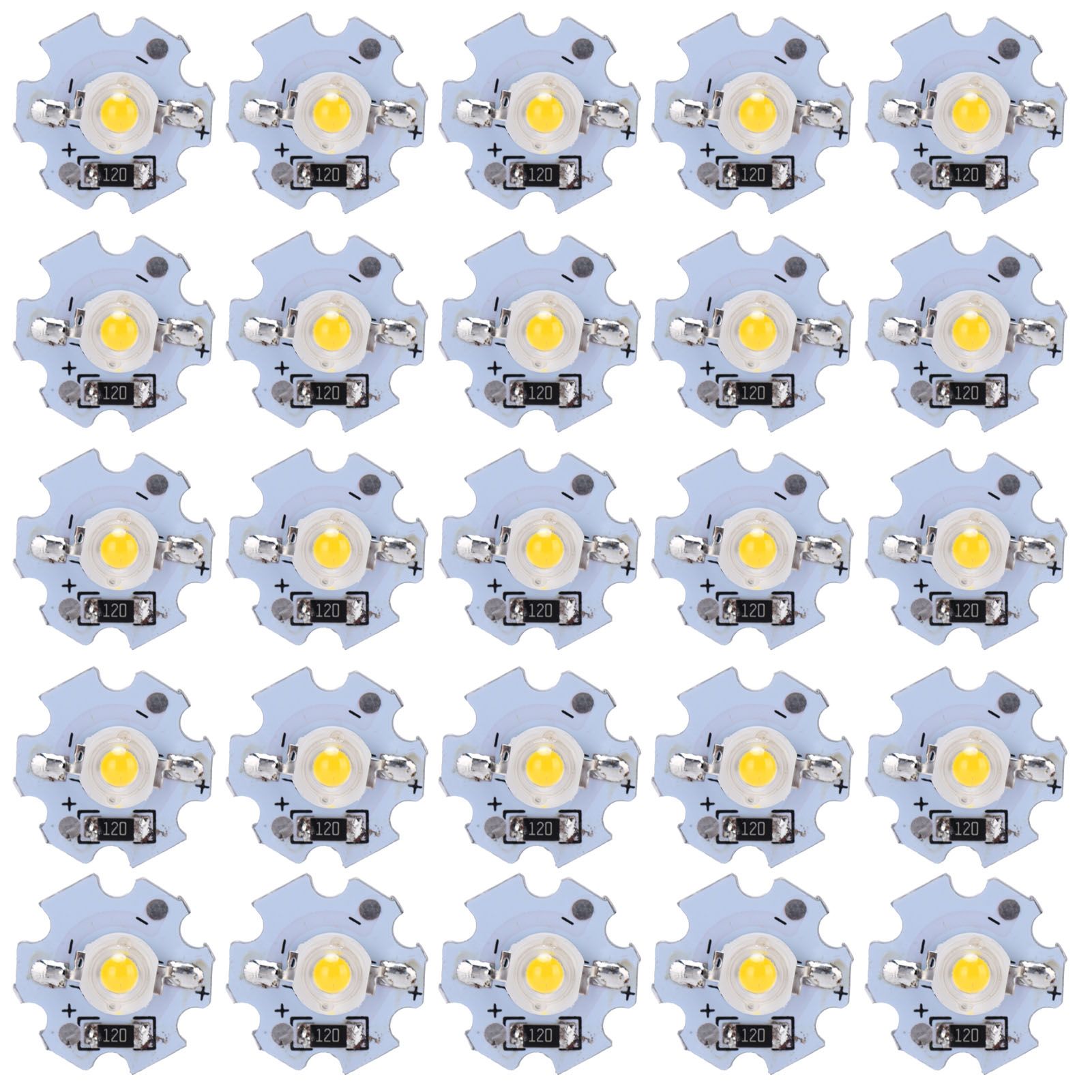 25Pcs 0.5W 5V High Power LED Lamp Bead Light Source Chip with Aluminum