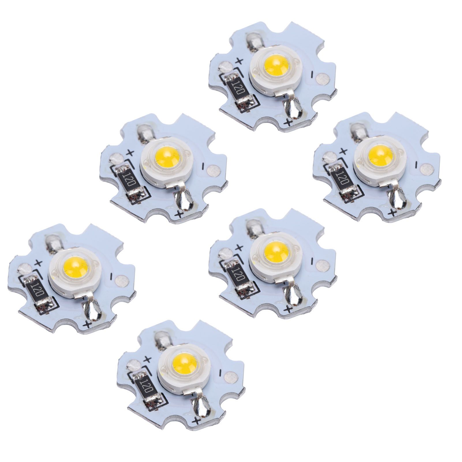 25Pcs 0.5W 5V High Power LED Lamp Bead Light Source Chip with Aluminum view 2