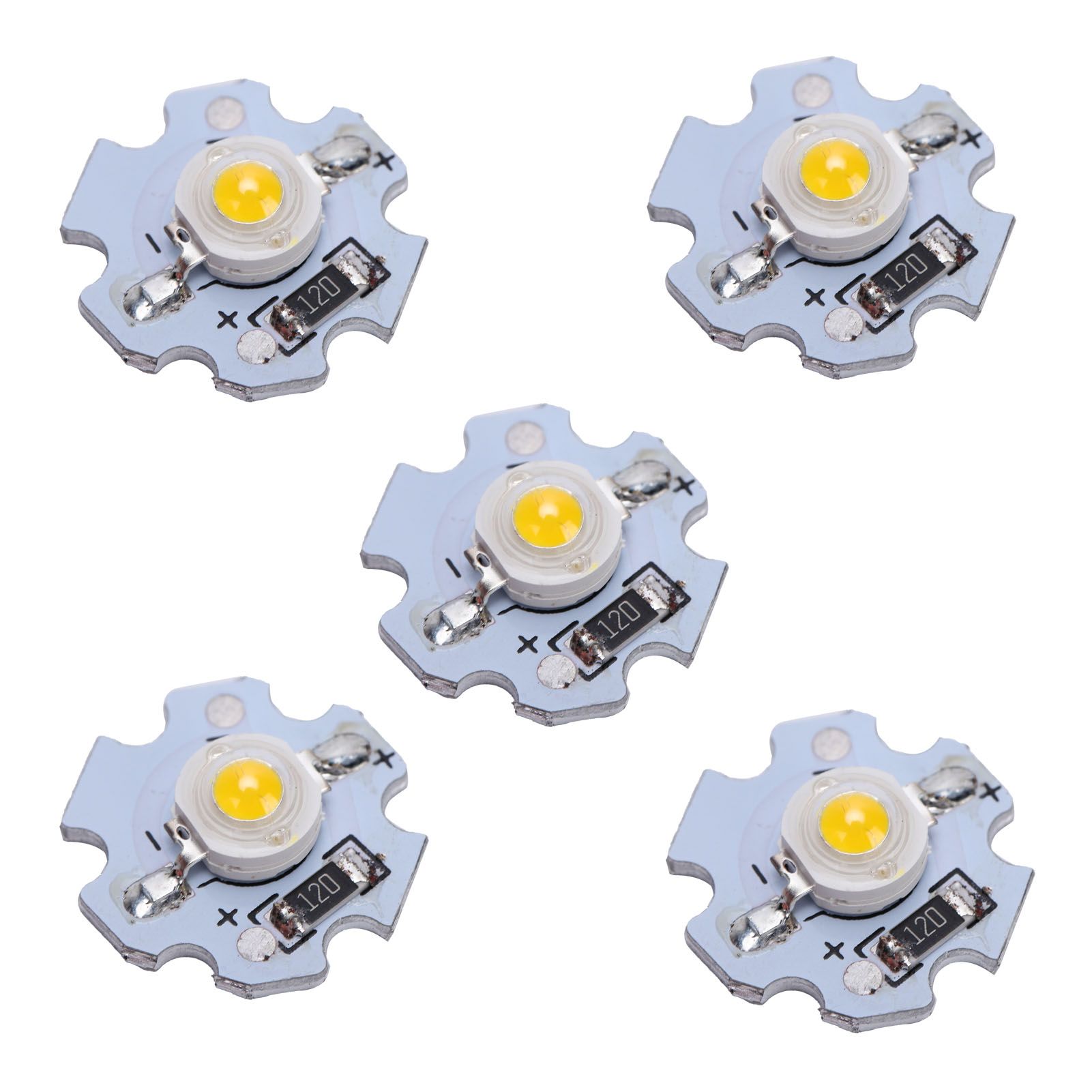 25Pcs 0.5W 5V High Power LED Lamp Bead Light Source Chip with Aluminum view 3