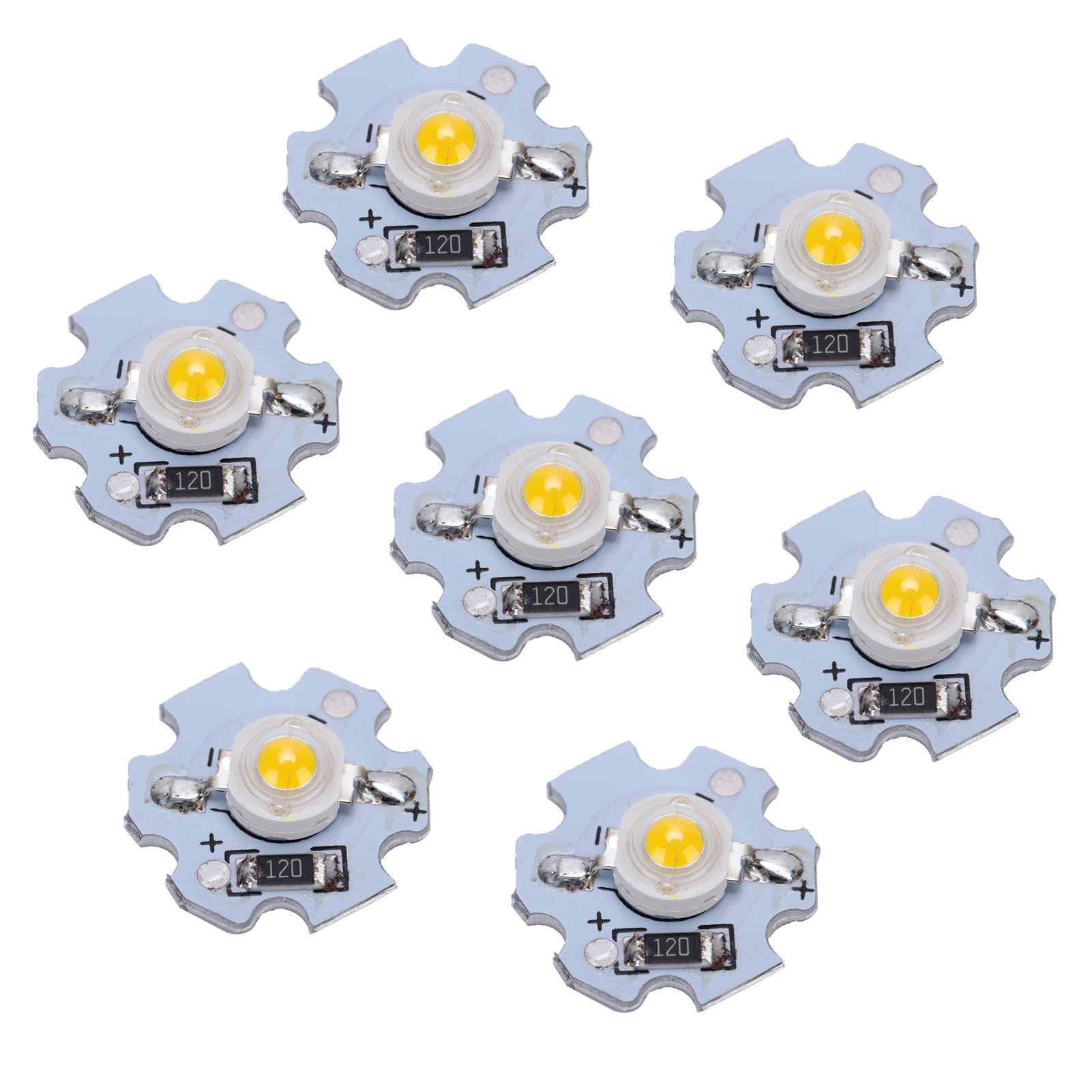 25Pcs 0.5W 5V High Power LED Lamp Bead Light Source Chip with Aluminum view 5