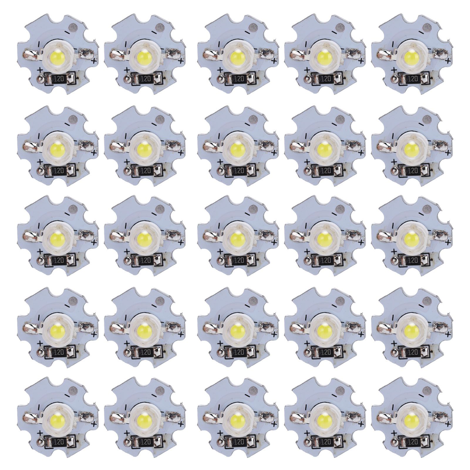 25Pcs 0.5W 5V High Power LED Lamp Bead Light Source Chip with Aluminum