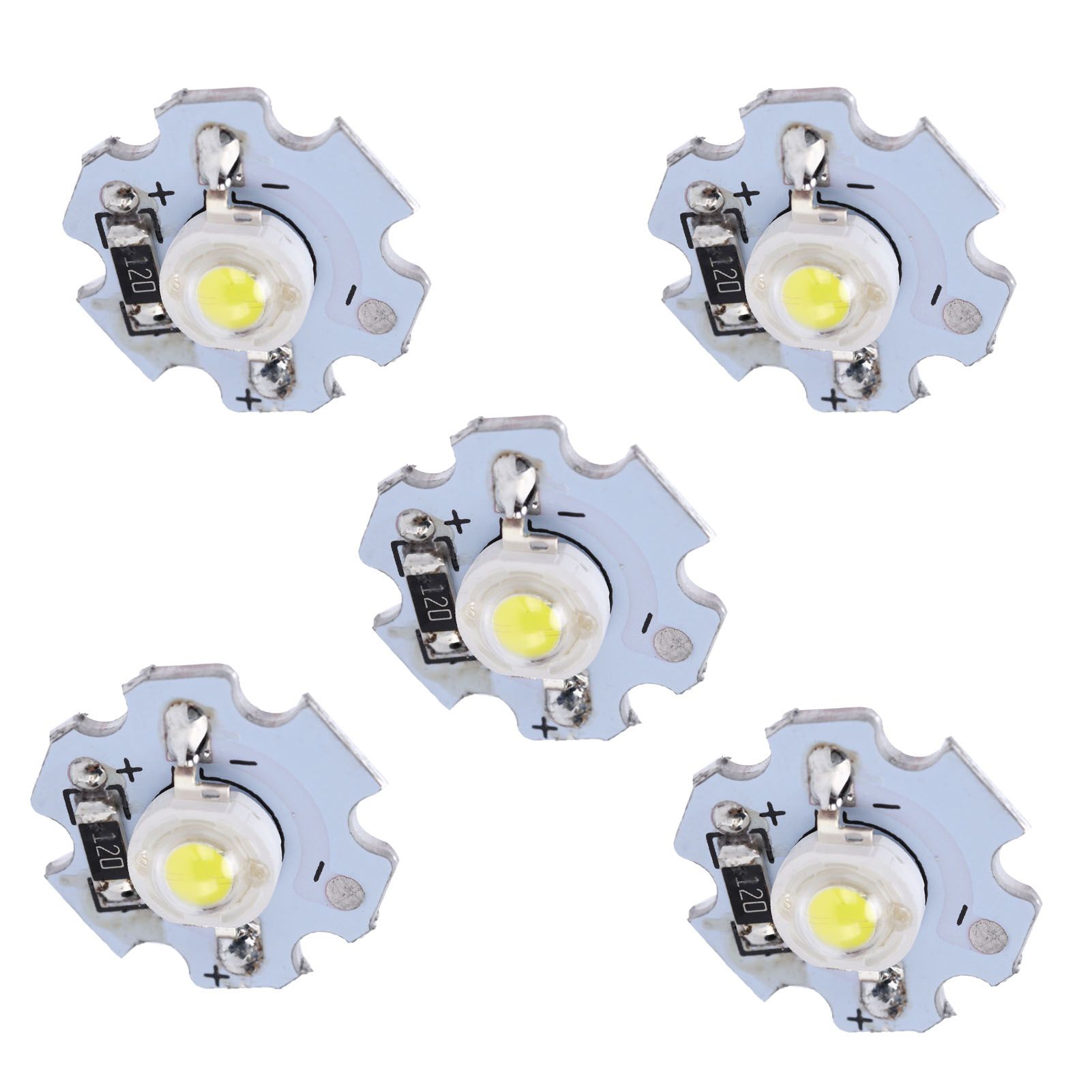 25Pcs 0.5W 5V High Power LED Lamp Bead Light Source Chip with Aluminum view 2