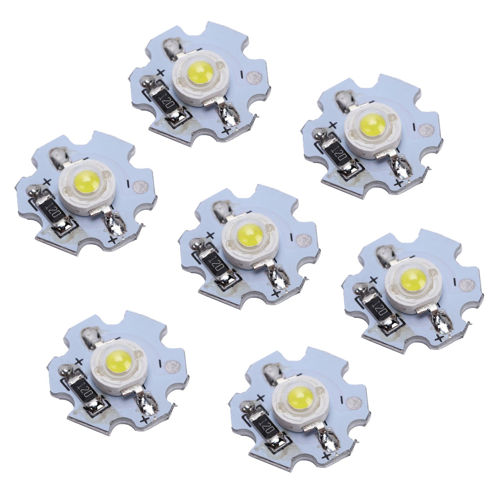 25Pcs 0.5W 5V High Power LED Lamp Bead Light Source Chip with Aluminum view 4