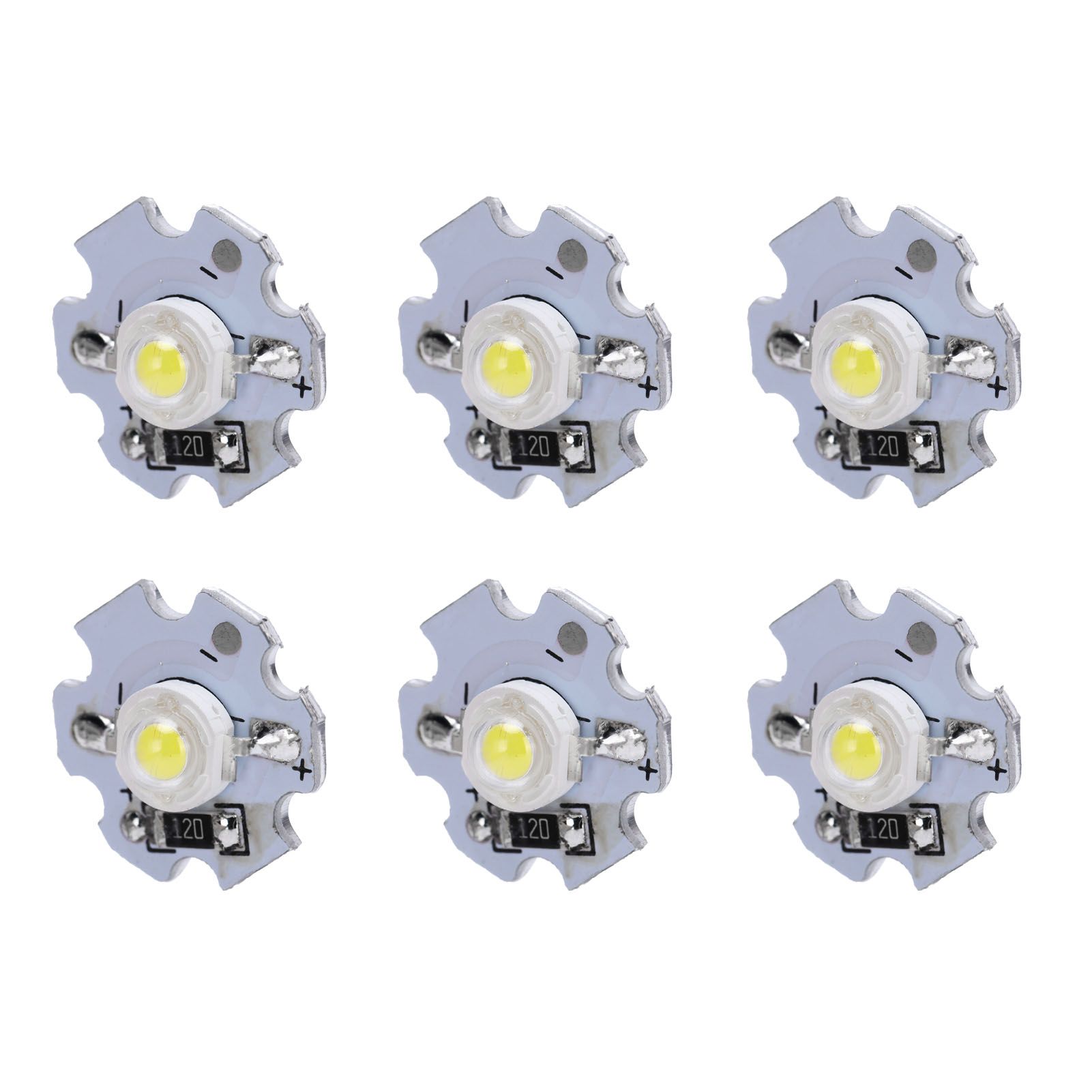 25Pcs 0.5W 5V High Power LED Lamp Bead Light Source Chip with Aluminum view 7