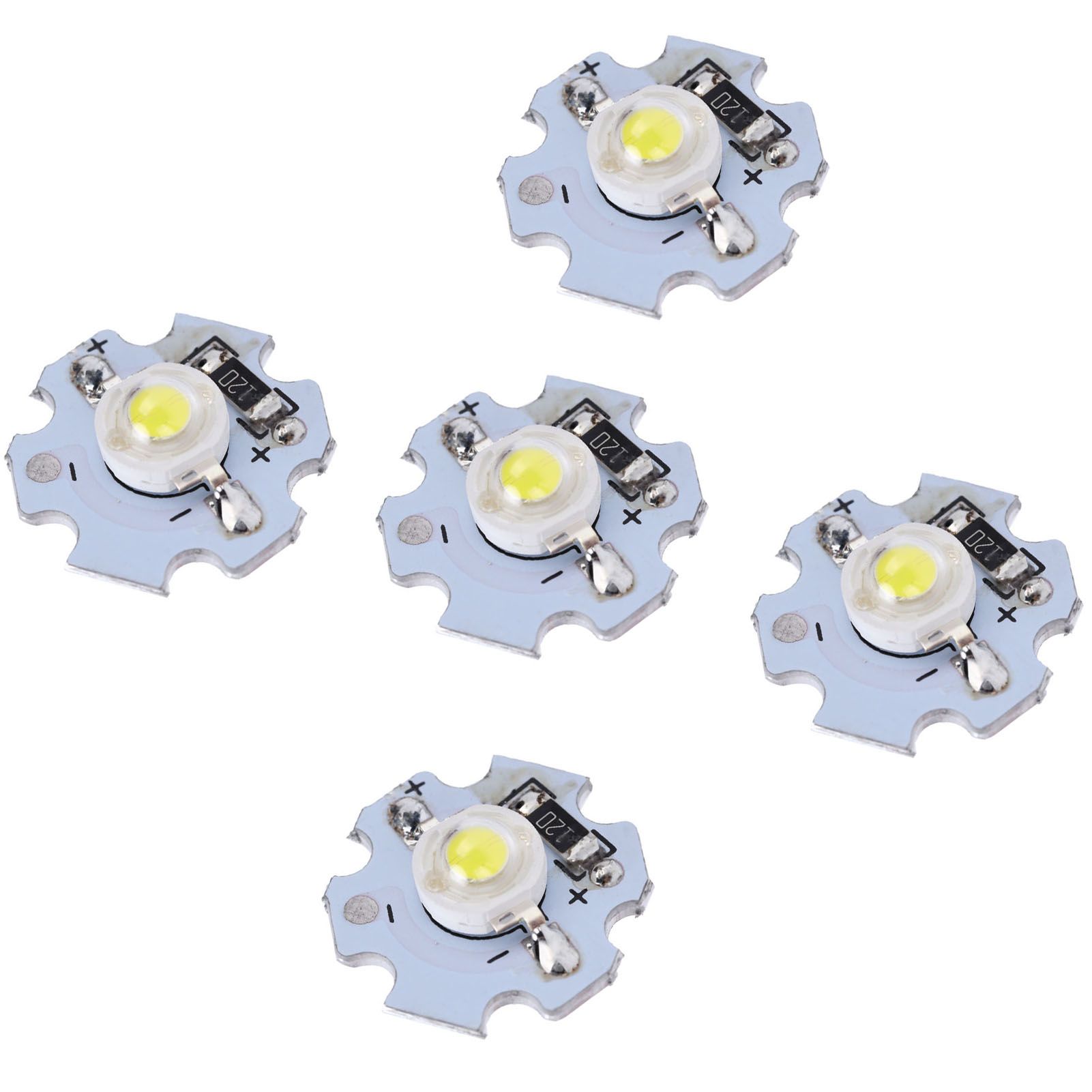 25Pcs 0.5W 5V High Power LED Lamp Bead Light Source Chip with Aluminum view 10